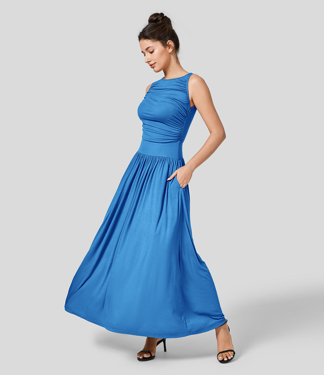 Halara Ribbed Boat Neck Ruched Side Pocket Flowy Maxi Casual Dress Casual Dress - Clear Sunny Blue - slip dress beach dress ruched dress
Halara Ribbed Boat Neck Ruched Side Pocket Flowy Maxi Casual Dress Casual Dress - Clear Sunny Blue - slip dress beach dress ruched dress