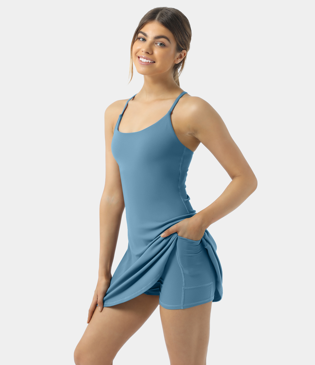 Halara Everyday Cloudfulв„ў Fabric Backless 2-in-1 Flare Workout Dress-Wannabe Workout Dress - Warm Mid Blue
Halara Everyday Cloudfulв„ў Fabric Backless 2-in-1 Flare Workout Dress-Wannabe Workout Dress - Warm Mid Blue