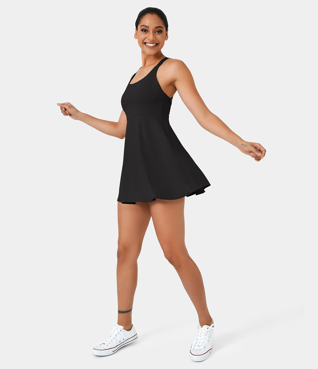 Halara Backless Crisscross 2-Piece Pocket Flare Slip Dance Active Dress Workout Dress - Black
Halara Backless Crisscross 2-Piece Pocket Flare Slip Dance Active Dress Workout Dress - Black
