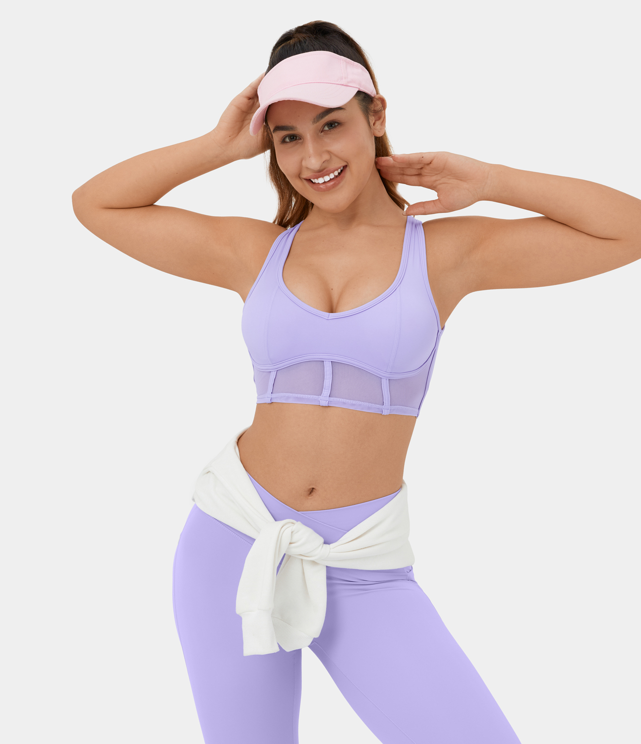 Halara Low Support Sweetheart Neck Corset Contrast Mesh Backless Cut Out Yoga Sports Bra - Light Purple - push up bra strapless bra
Halara Low Support Sweetheart Neck Corset Contrast Mesh Backless Cut Out Yoga Sports Bra - Light Purple - push up bra strapless bra