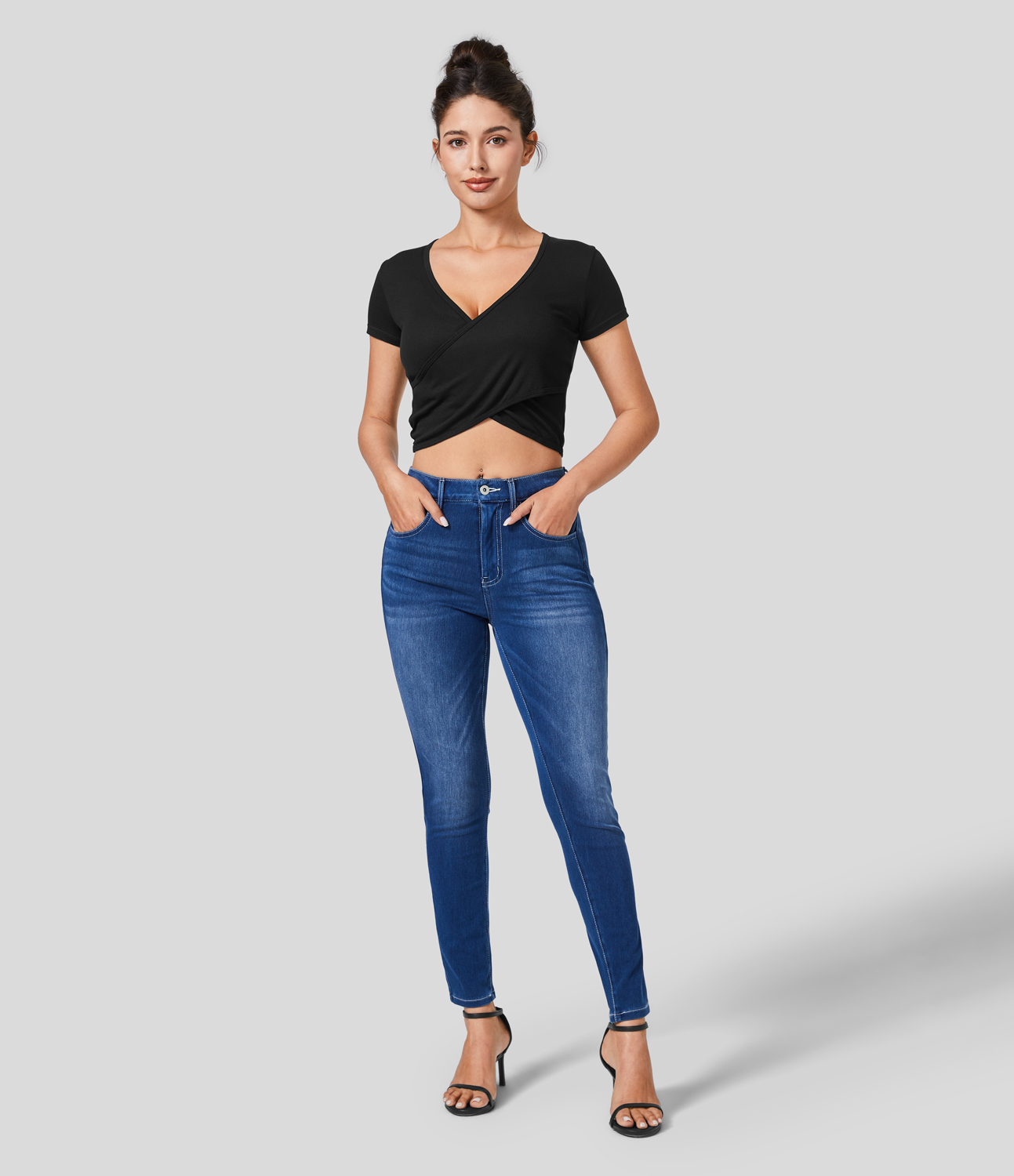 Halara Ribbed Knit V Neck Crossover Wrapped Cropped Casual Top Tank Top - Black - golf tops halter top tunic tops sleeveless tops
Halara Ribbed Knit V Neck Crossover Wrapped Cropped Casual Top Tank Top - Black - golf tops halter top tunic tops sleeveless tops