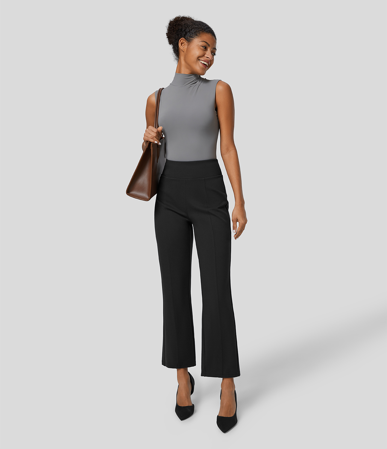 Halara High Waisted Back Pocket Split Hem Work Pants - Black -  sweatpants jogger pants stacked sweatpants cargo joggers 
Halara High Waisted Back Pocket Split Hem Work Pants - Black -  sweatpants jogger pants stacked sweatpants cargo joggers
