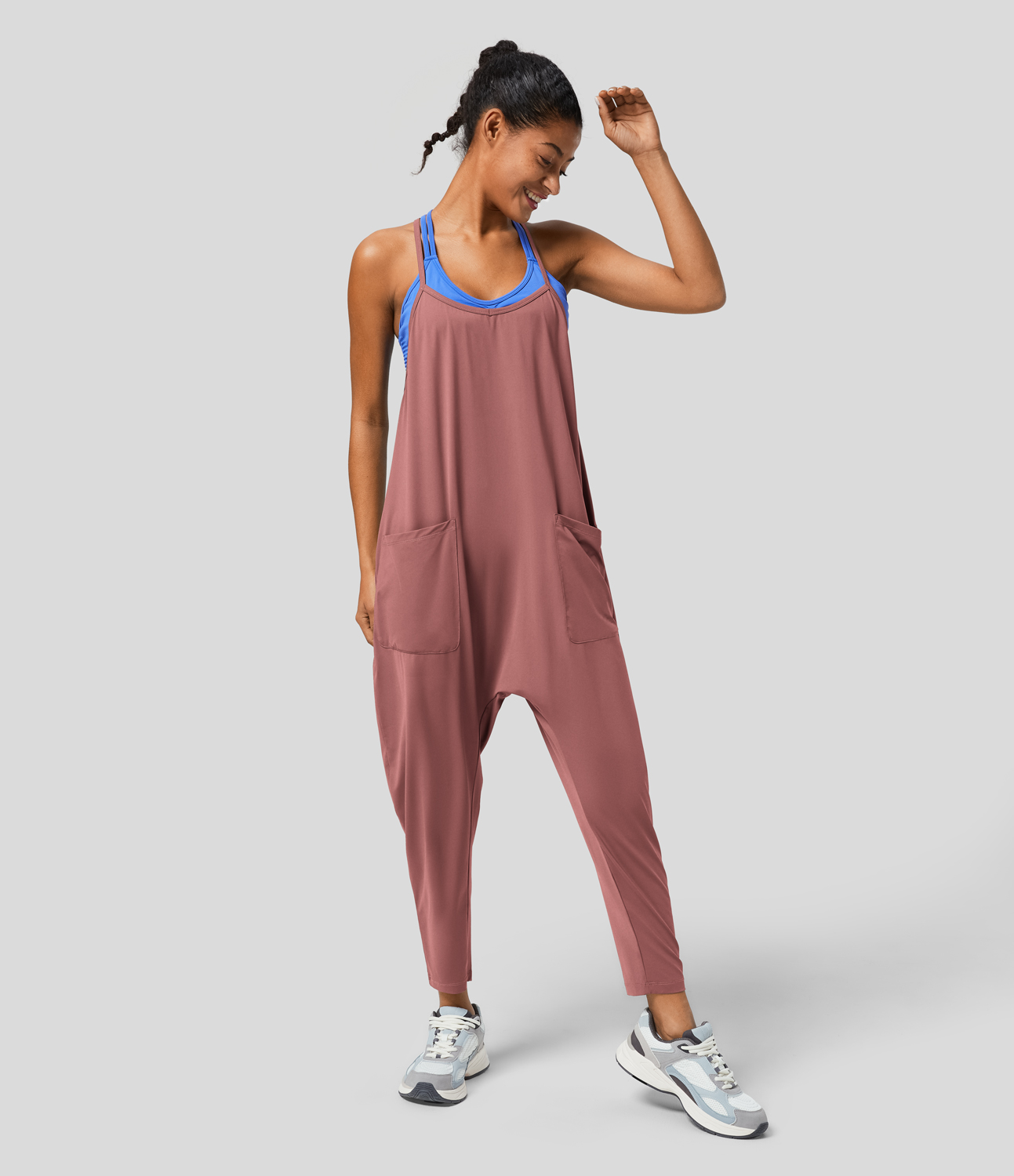 Halara Backless Multiple Pockets Ankle Length Casual Loose Tapered Jumpsuit - Light Rose Red
Halara Backless Multiple Pockets Ankle Length Casual Loose Tapered Jumpsuit - Light Rose Red