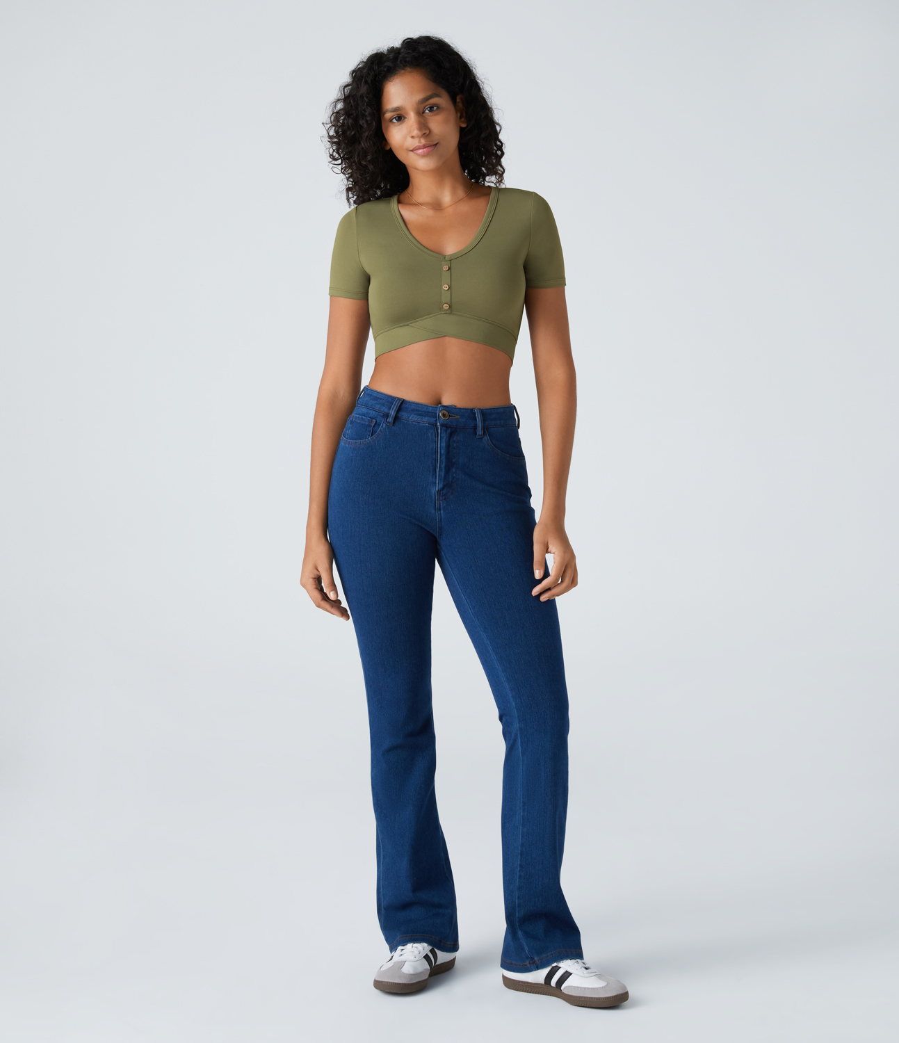 Halara V Neck Decorative Button Crossover Hem Skinny Cropped Casual Top Tank Top - Capulet Olive - golf tops halter top tunic tops
Halara V Neck Decorative Button Crossover Hem Skinny Cropped Casual Top Tank Top - Capulet Olive - golf tops halter top tunic tops