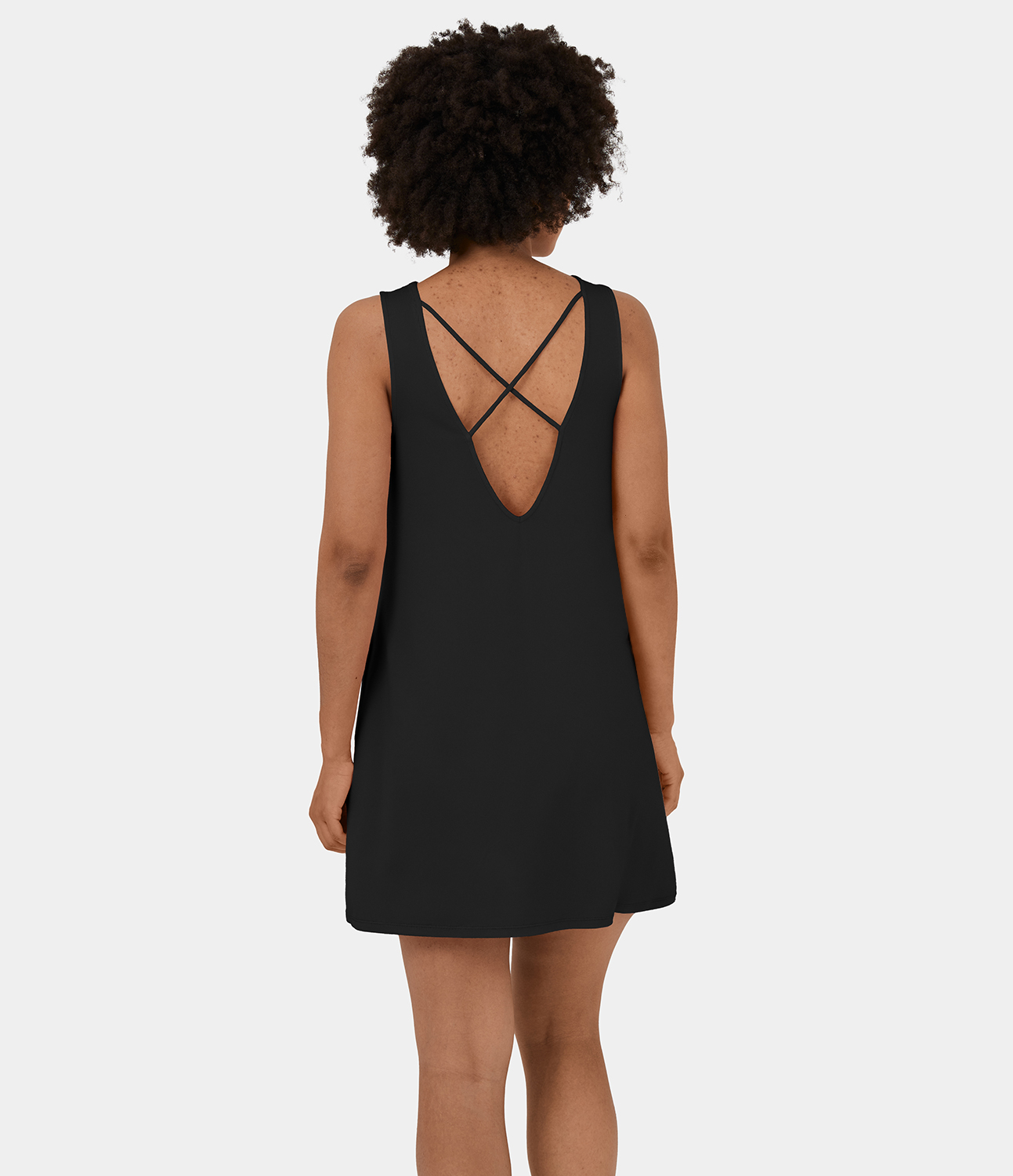 Halara Round Neck Sleeveless Backless Crisscross Side Pocket Mini Casual Dress Casual Dress - Black - slip dress beach dress ruched dress
Halara Round Neck Sleeveless Backless Crisscross Side Pocket Mini Casual Dress Casual Dress - Black - slip dress beach dress ruched dress
