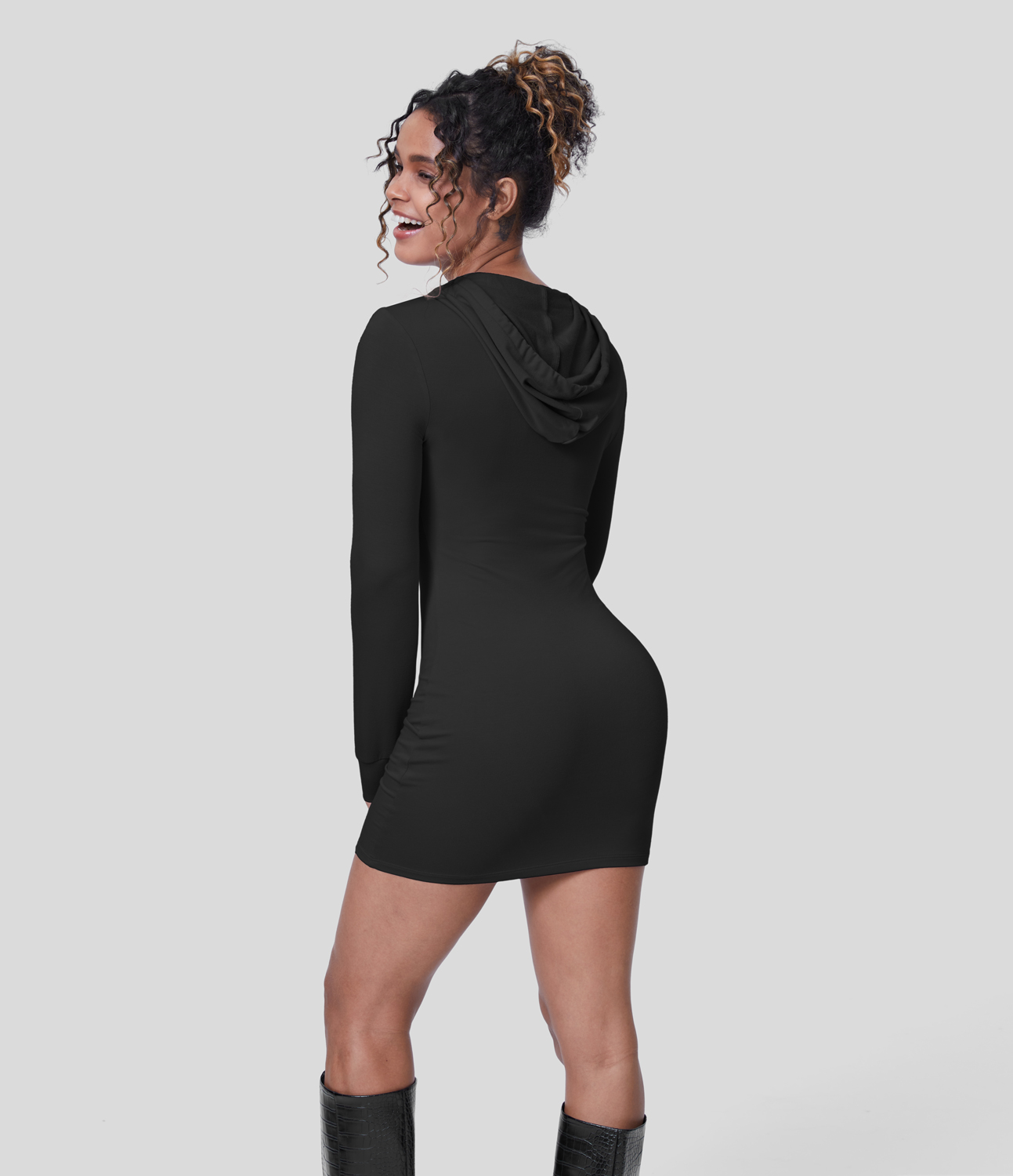 Halara Hooded Drawstring Cut Out Long Sleeve Bodycon Mini Casual Hoodie Dress Casual Dress - Black - slip dress beach dress ruched dress
Halara Hooded Drawstring Cut Out Long Sleeve Bodycon Mini Casual Hoodie Dress Casual Dress - Black - slip dress beach dress ruched dress