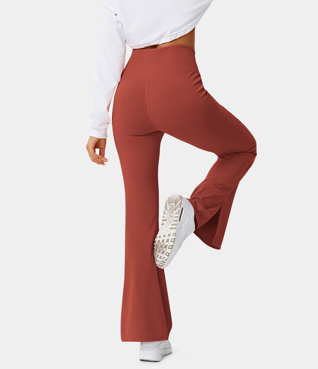 Halara Crossover Pocket Split Hem Full Length Flare Leggings-Smile - Cinnabar - gym leggings leggings with pockets
Halara Crossover Pocket Split Hem Full Length Flare Leggings-Smile - Cinnabar - gym leggings leggings with pockets
