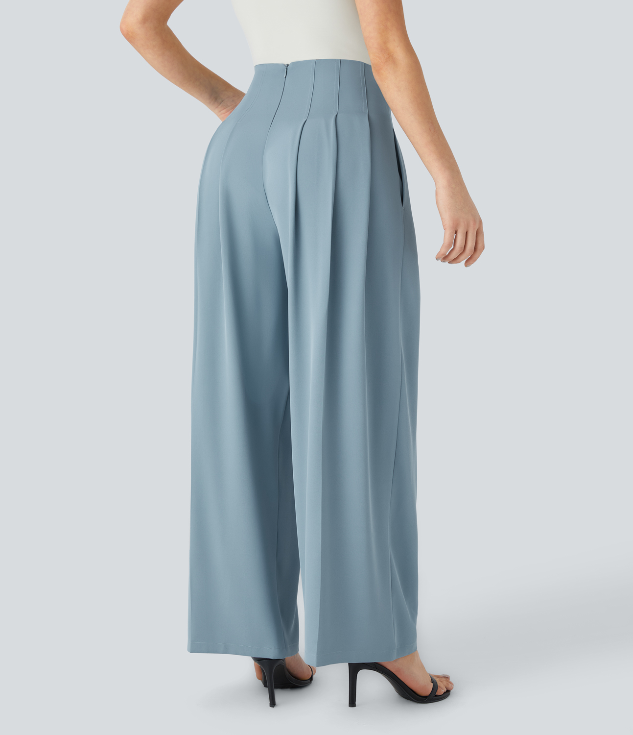 Halara High Waisted Plicated Side Pocket Back Zipper Wide Leg Work Pants - Forget-Me-Not - sweatpants jogger pants
Halara High Waisted Plicated Side Pocket Back Zipper Wide Leg Work Pants - Forget-Me-Not - sweatpants jogger pants