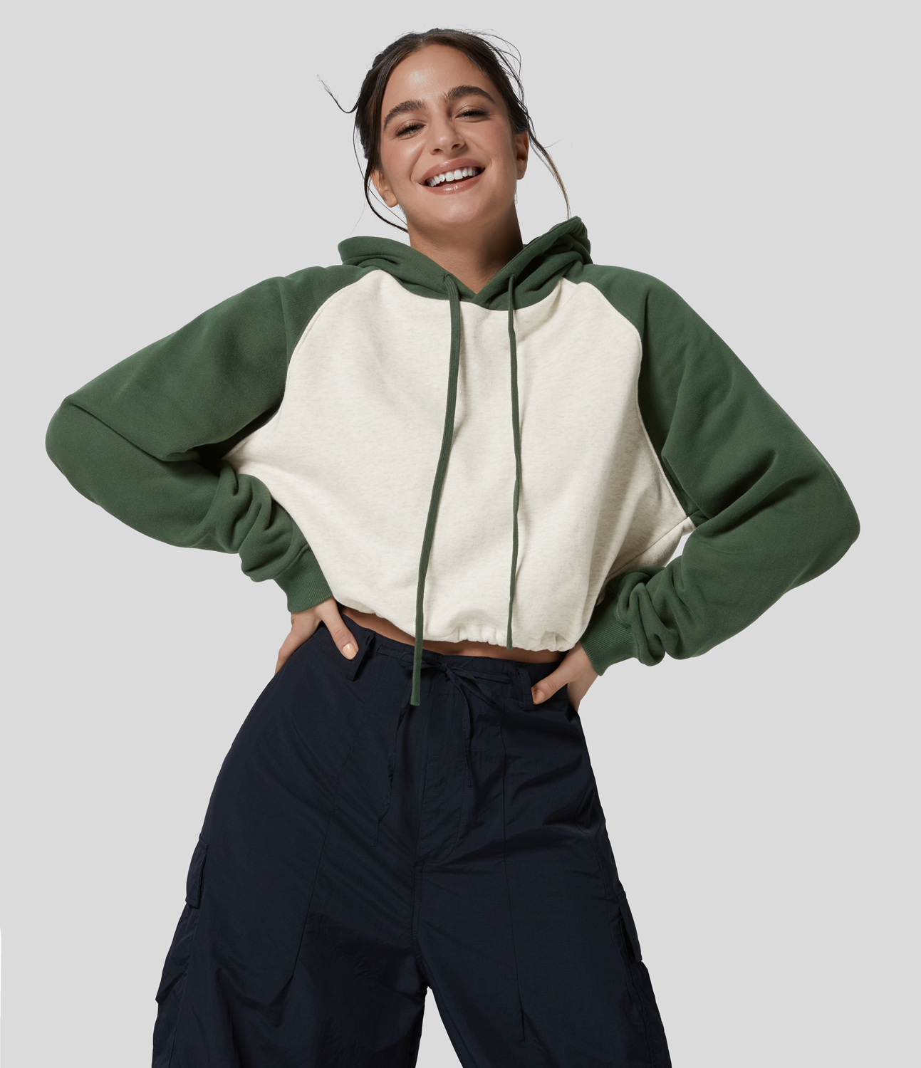 Halara Hooded Drawstring Long Sleeve Adjustable Drawcord Color Block Casual Cotton Sweatshirt - Black Forest
Halara Hooded Drawstring Long Sleeve Adjustable Drawcord Color Block Casual Cotton Sweatshirt - Black Forest