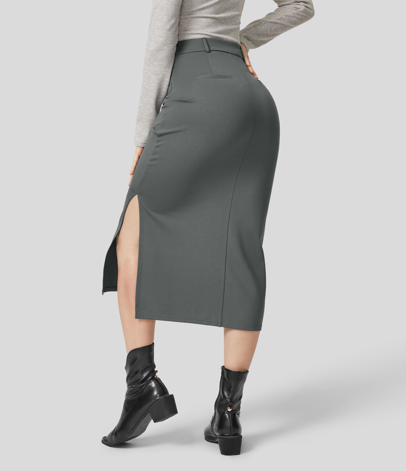 Halara High Waisted Button Zipper Front Side Pocket Split Bodycon Midi Work Skirt - Sedona Sage
Halara High Waisted Button Zipper Front Side Pocket Split Bodycon Midi Work Skirt - Sedona Sage