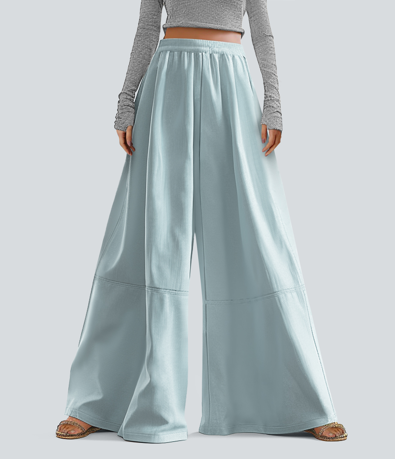 Halara High Waisted Side Pocket Wide Leg Mop Casual Pants - Misted Blue - sweatpants jogger pants stacked sweatpants
Halara High Waisted Side Pocket Wide Leg Mop Casual Pants - Misted Blue - sweatpants jogger pants stacked sweatpants