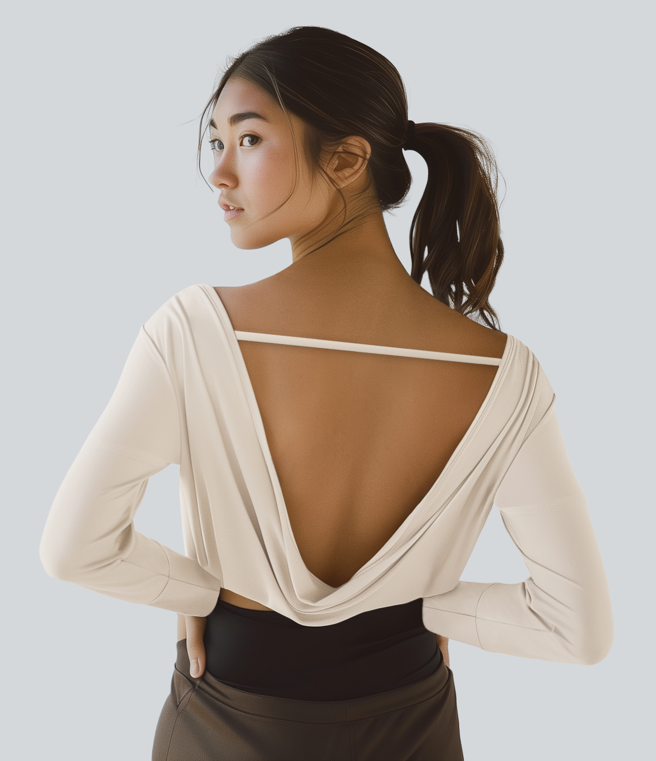 Halara Ribbed Round Neck Backless Long Sleeve Casual Top Tank Top - Rice Khaki - golf tops halter top tunic tops sleeveless tops
Halara Ribbed Round Neck Backless Long Sleeve Casual Top Tank Top - Rice Khaki - golf tops halter top tunic tops sleeveless tops
