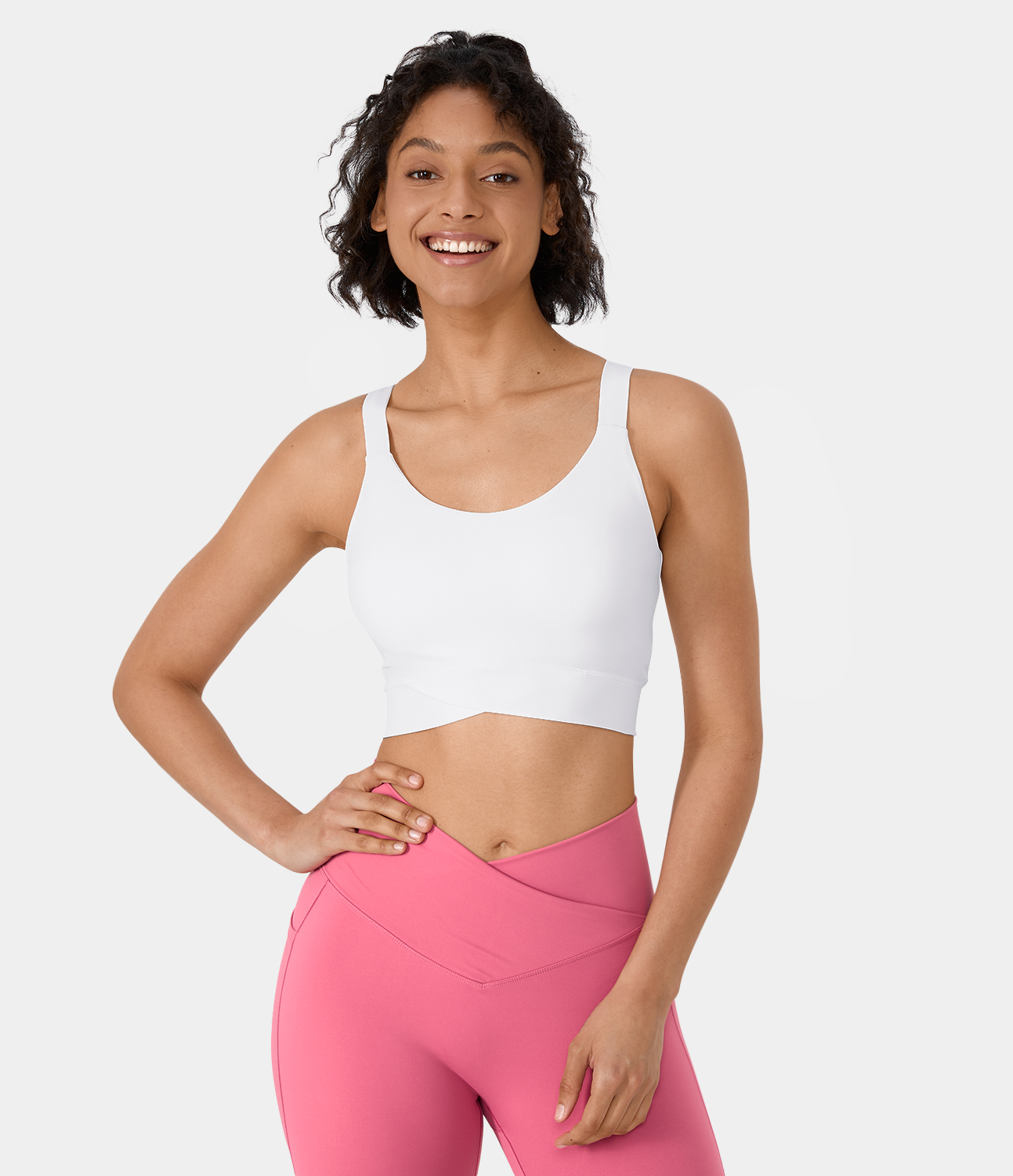 Halara Round Neck Crossover Hem Cropped Yoga Tank Top Tank Top - White - golf tops halter top tunic tops sleeveless tops backless top
Halara Round Neck Crossover Hem Cropped Yoga Tank Top Tank Top - White - golf tops halter top tunic tops sleeveless tops backless top