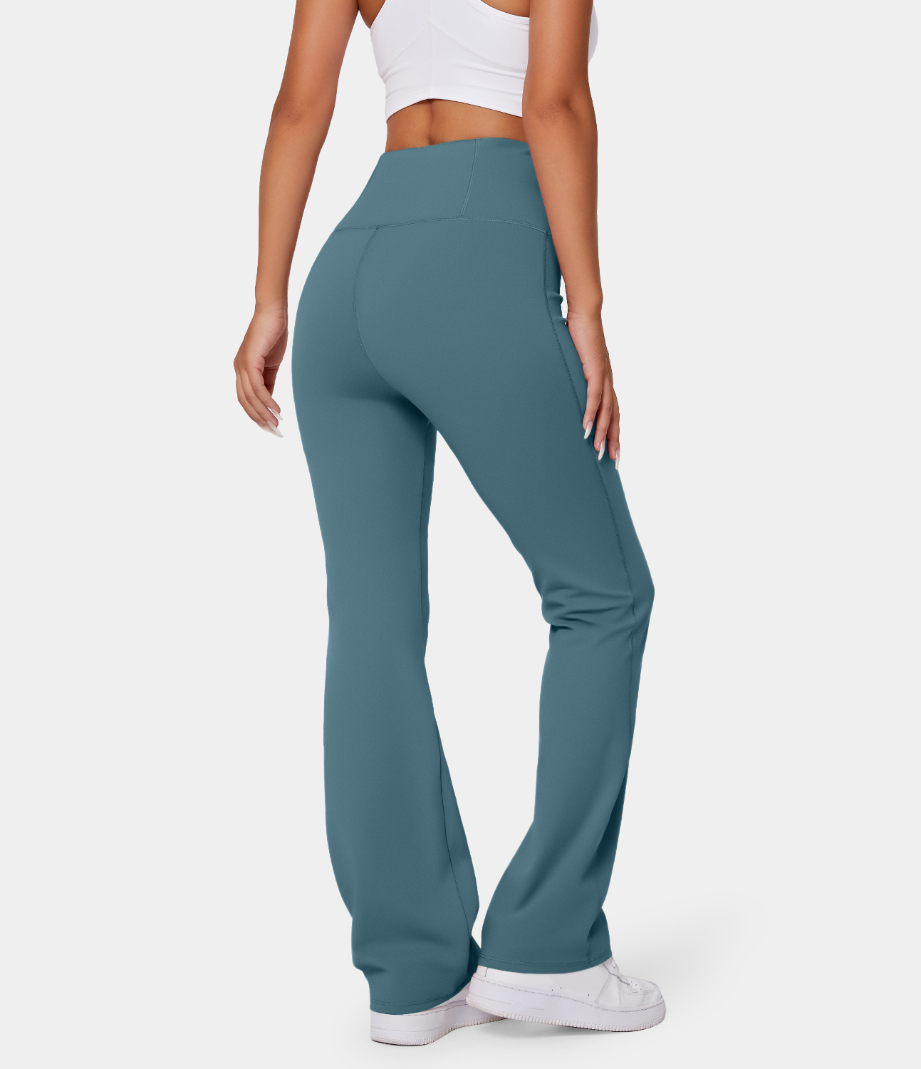 Halara High Waisted Back Pocket Plain Slight Flare Leggings - Misty Cyan Blue - gym leggings leggings with pockets
Halara High Waisted Back Pocket Plain Slight Flare Leggings - Misty Cyan Blue - gym leggings leggings with pockets
