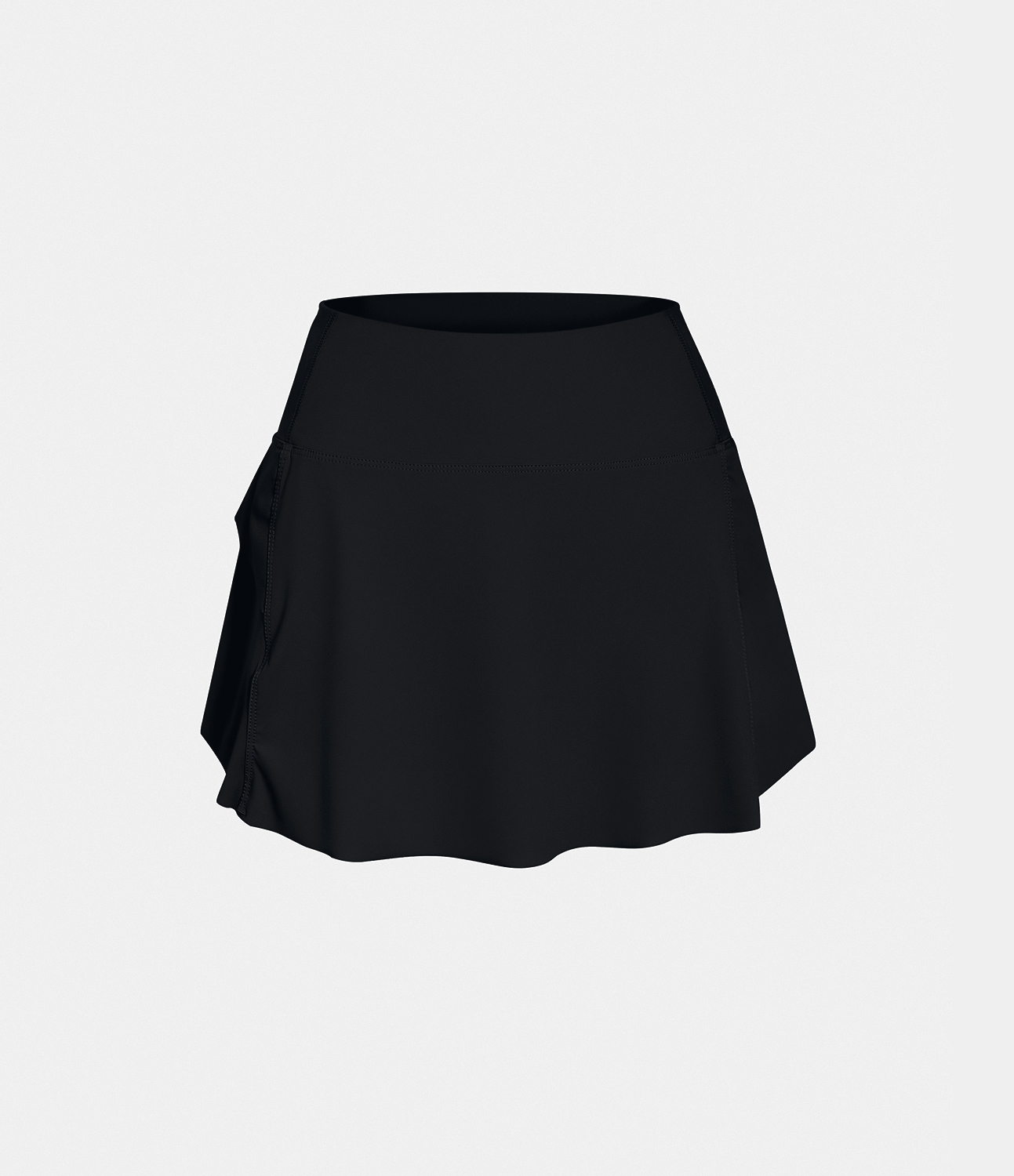 Halara Plain 2-in-1 Back Waistband Pocket Dance Skirt  - Black - L midi skirt a line skirt golfing skirt pleated tennis skirt cute skirts 