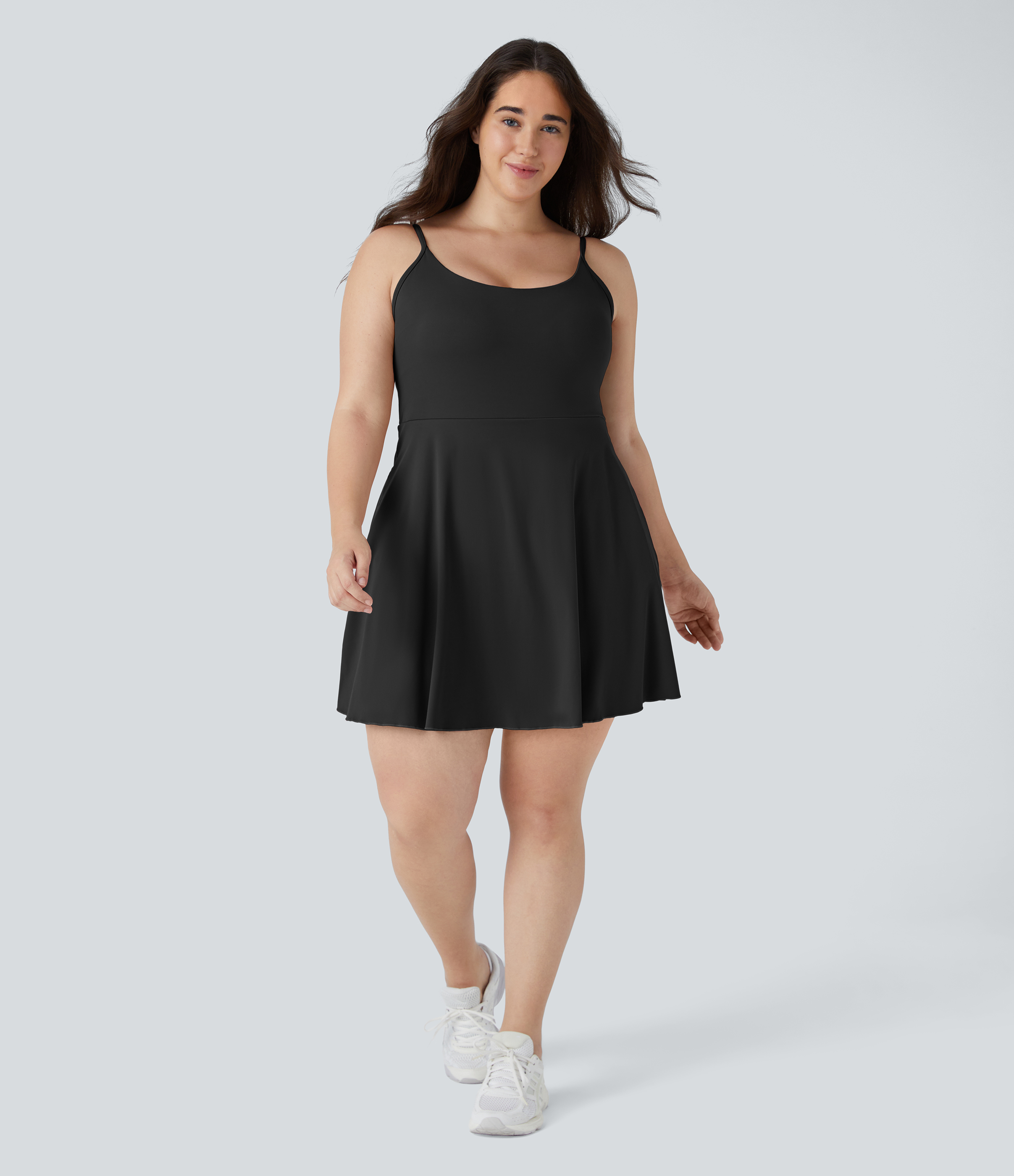 Halara Everyday Cloudfulв„ў Fabric Padded Pocket 2-in-1 Plus Size Activity Dress-Jubilee  - Black - 2X 