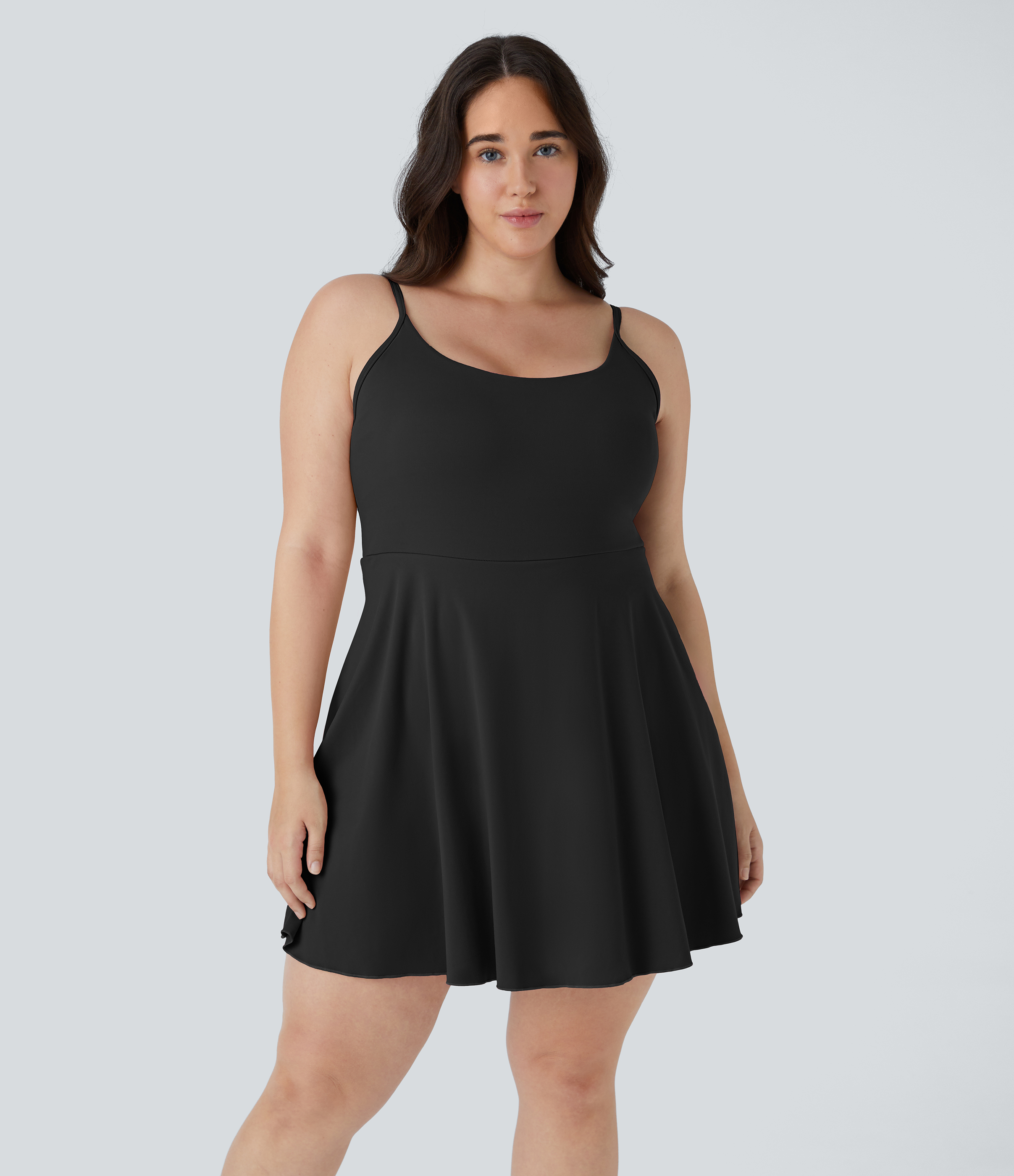 Halara Everyday Cloudfulв„ў Fabric Padded Pocket 2-in-1 Plus Size Activity Dress-Jubilee  - Black - 2X 