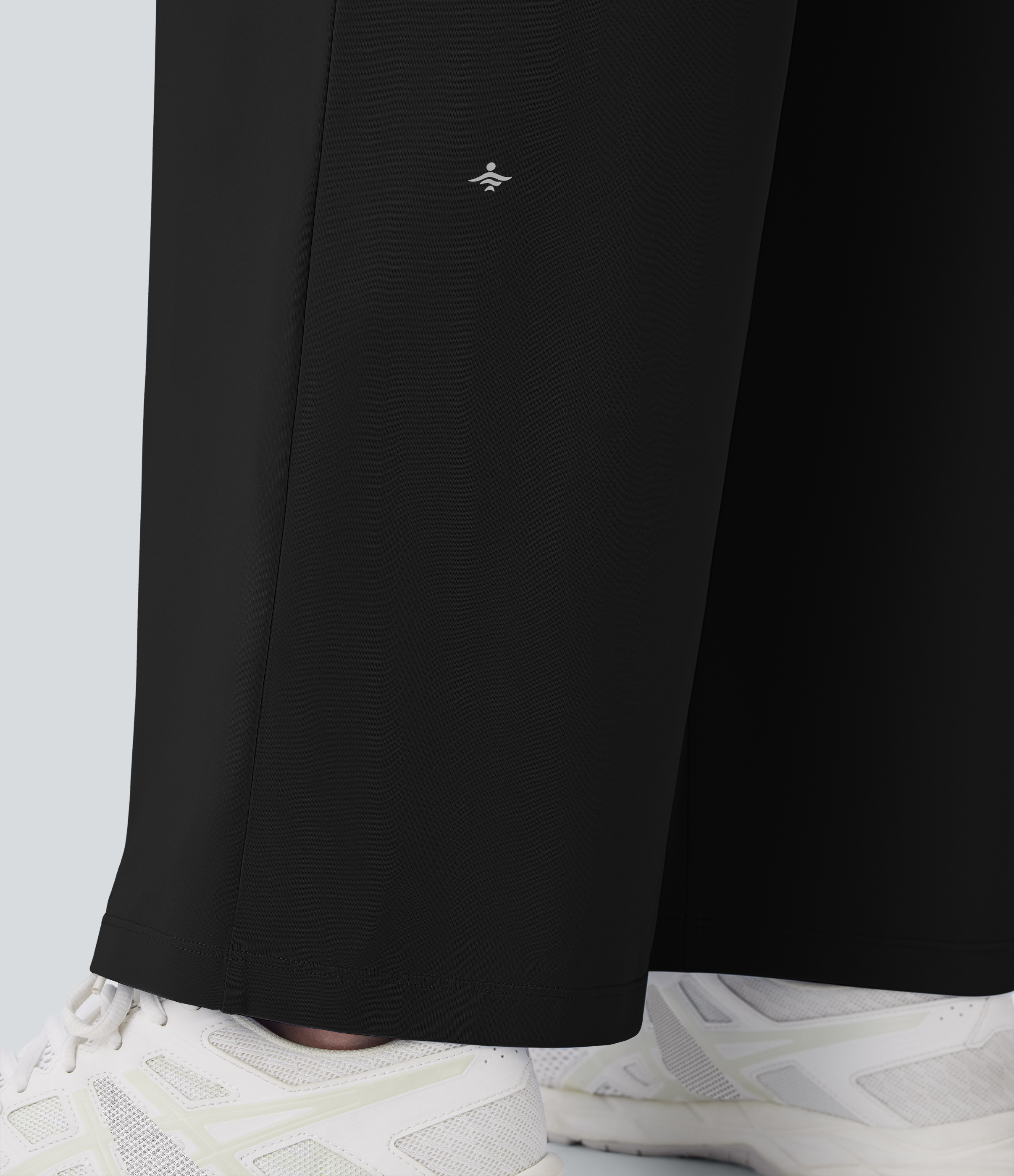 Halara High Waisted Drawstring Frill Side Pocket Straight Leg Yoga Pants  - Black - M(regular) 