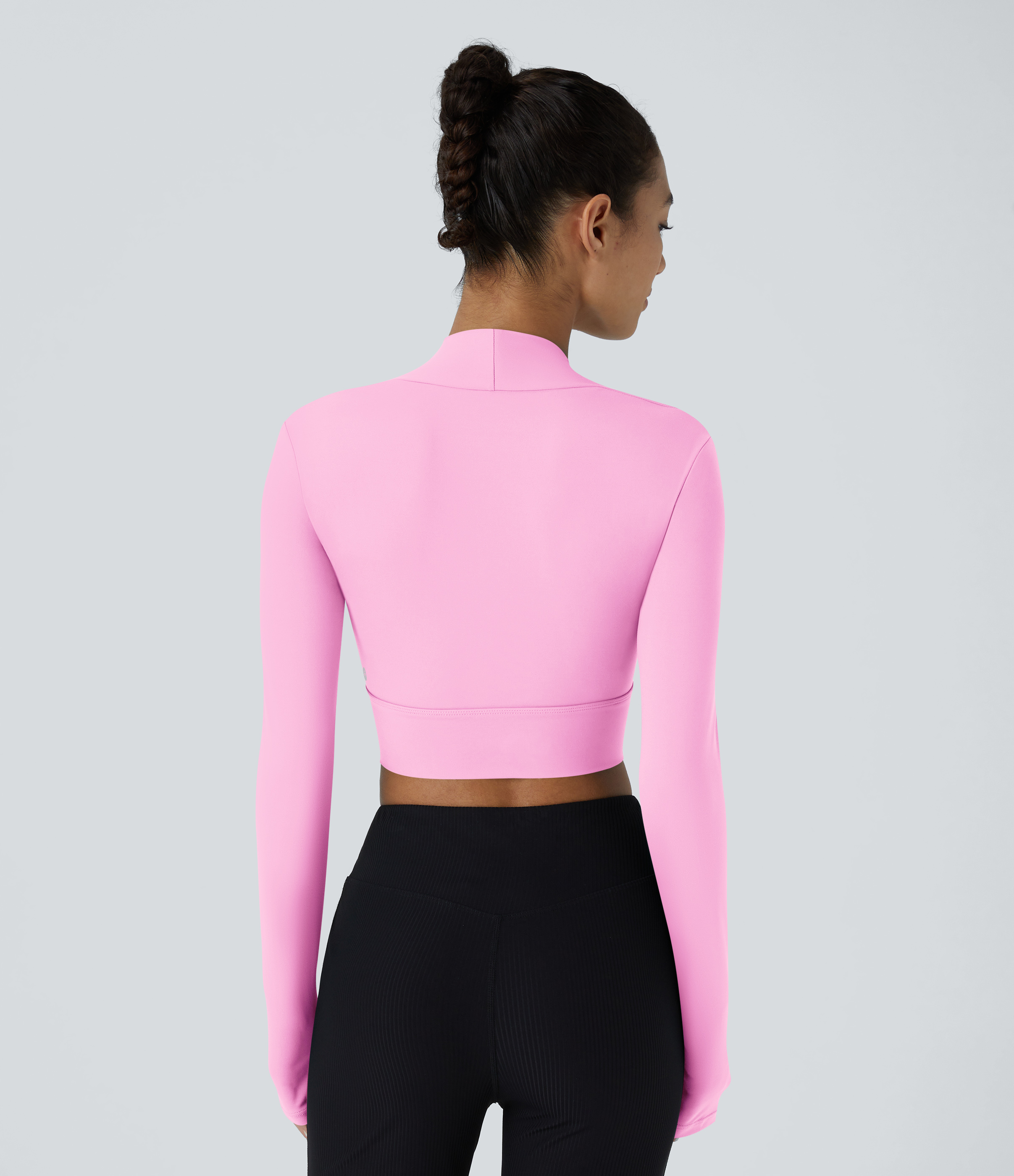 Halara Cloudfulв„ў Fabric Long Sleeve Thumb Hole Cropped Yoga Sports Top  - Nosegay - M 