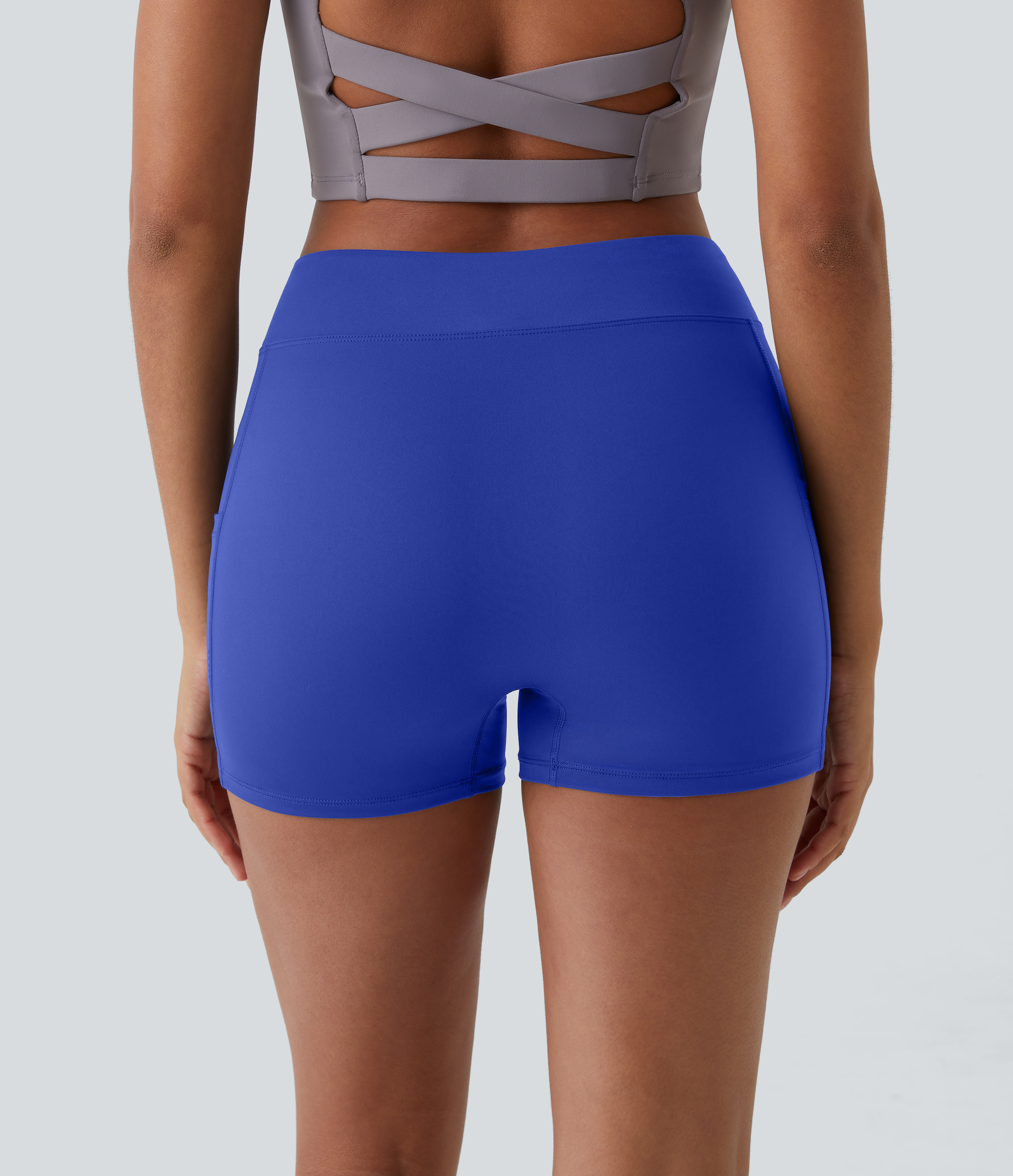 Halara Cloudfulв„ў Air Fabric High Waisted Side Pocket Plain Cool Touch Yoga Shorts 3.5