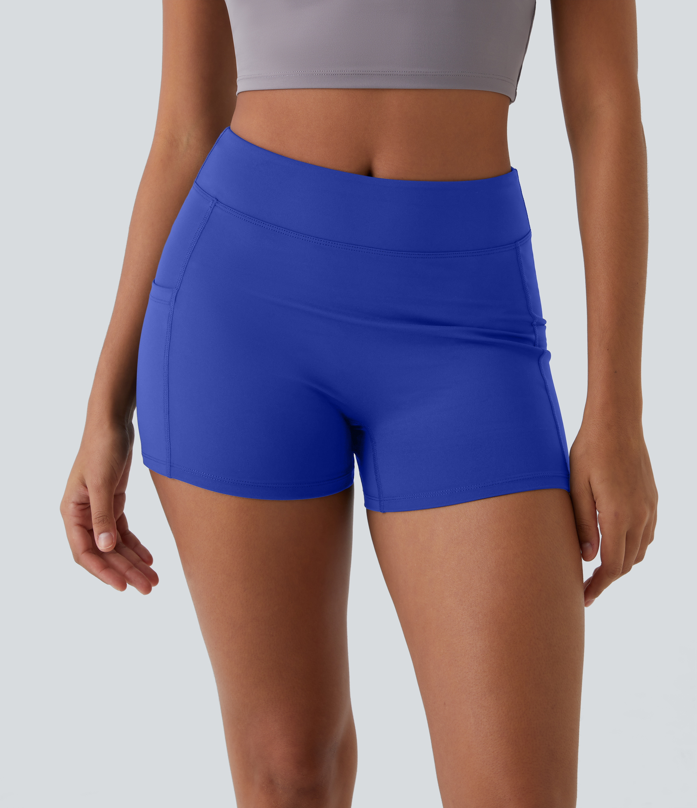 Halara Cloudfulв„ў Air Fabric High Waisted Side Pocket Plain Cool Touch Yoga Shorts 3.5
