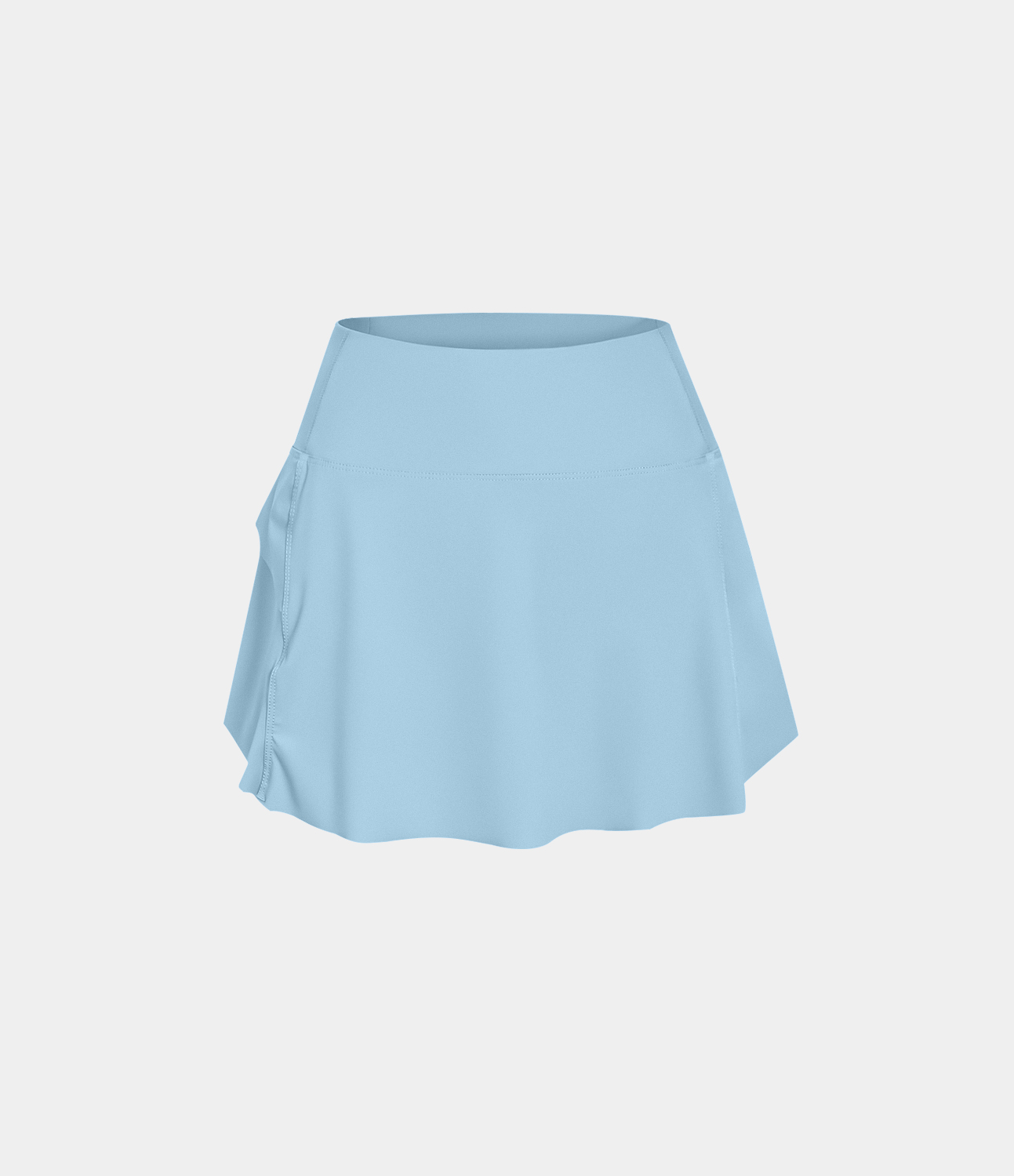 Halara Plain 2-in-1 Back Waistband Pocket Dance Skirt  - Azure Blue Sky - M midi skirt a line skirt golfing skirt pleated tennis skirt 