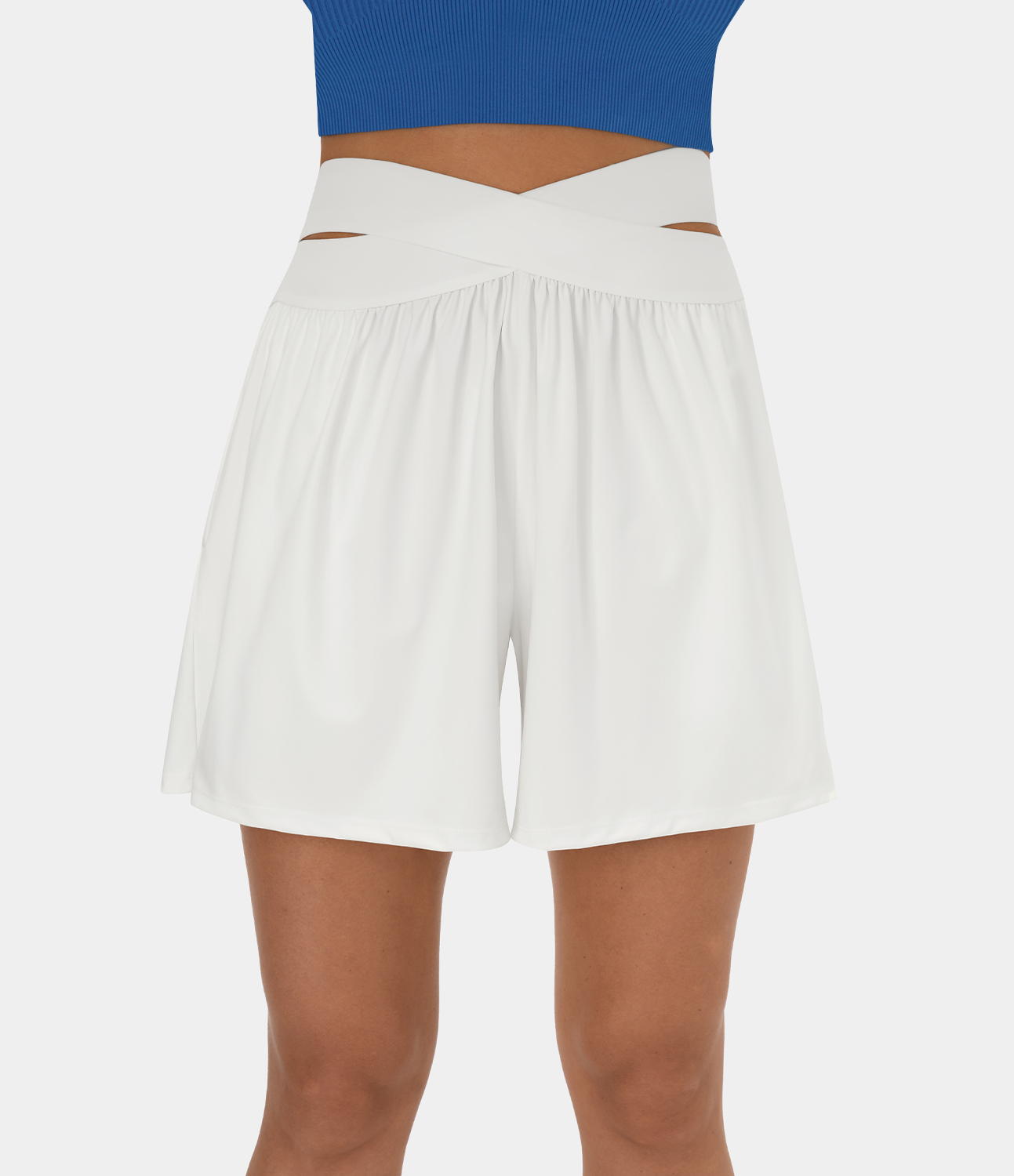 Halara Crossover High Waisted Cut Out Side Pocket Casual Shorts 5