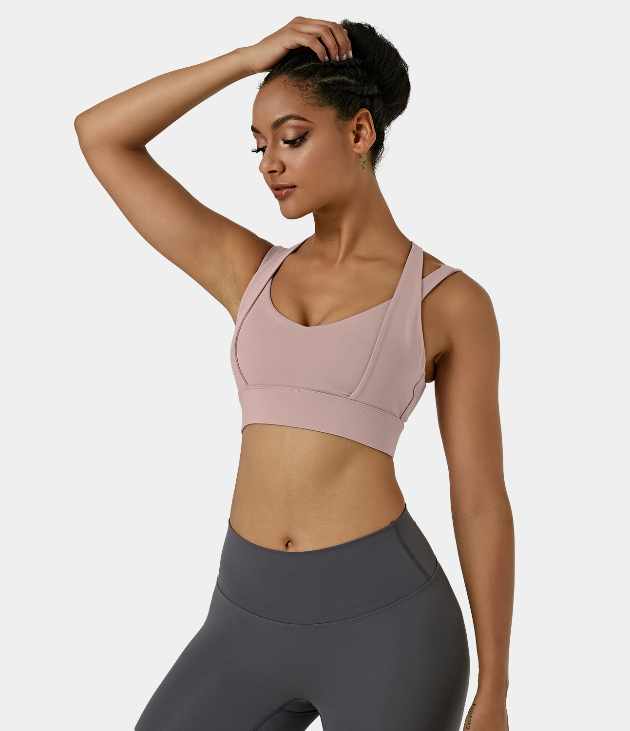 Women's Medium Support Crisscross Strappy Adjustable Hook Sports Bra