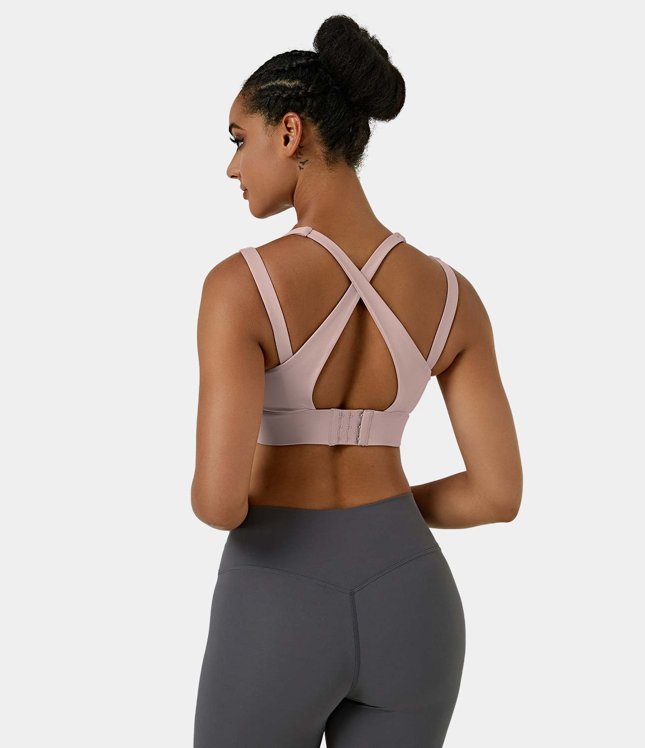 Women's Medium Support Crisscross Strappy Adjustable Hook Sports Bra