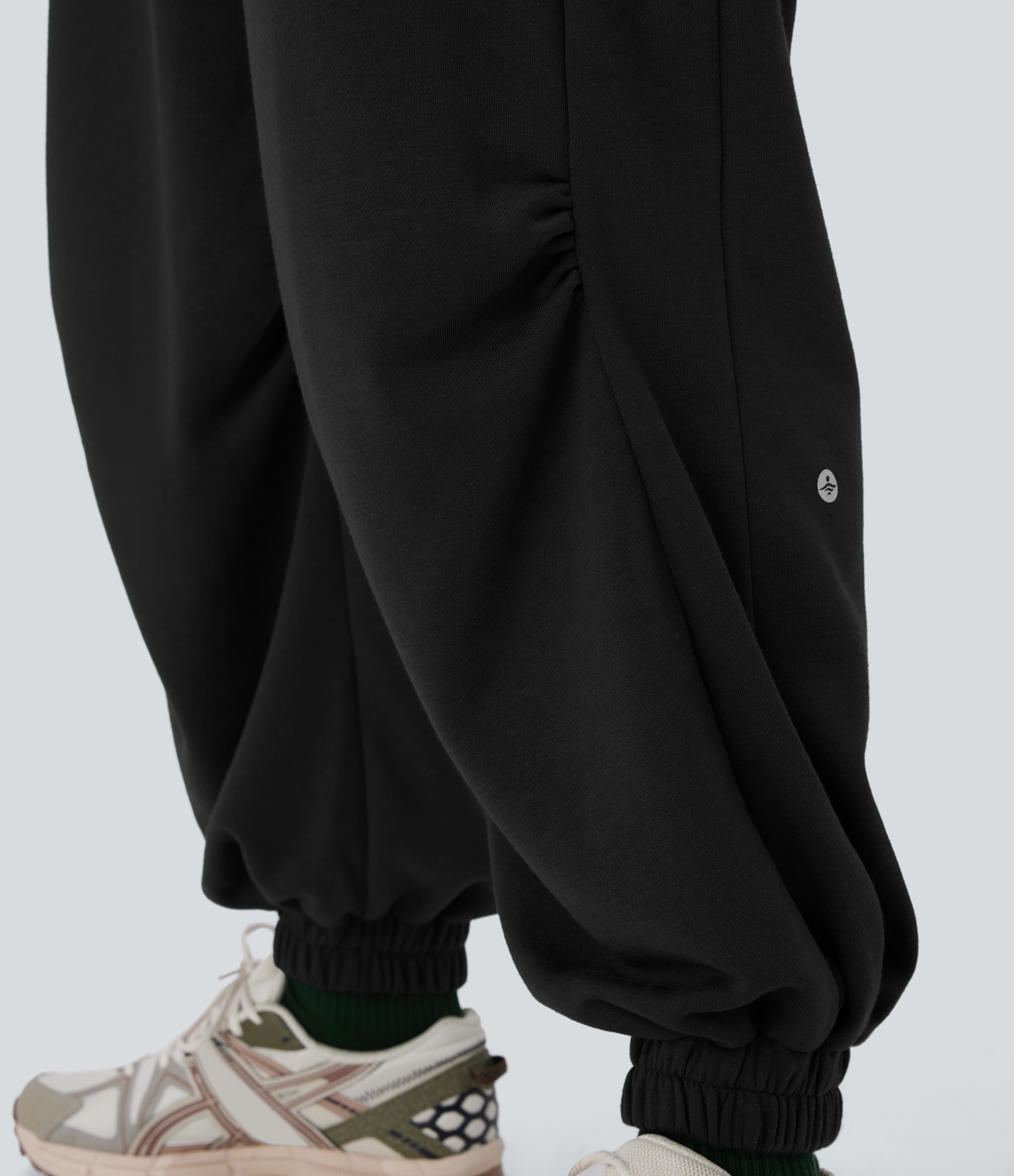 Halara High Waisted Drawstring Side Pocket Running Joggers  - Black - XS(regular) 