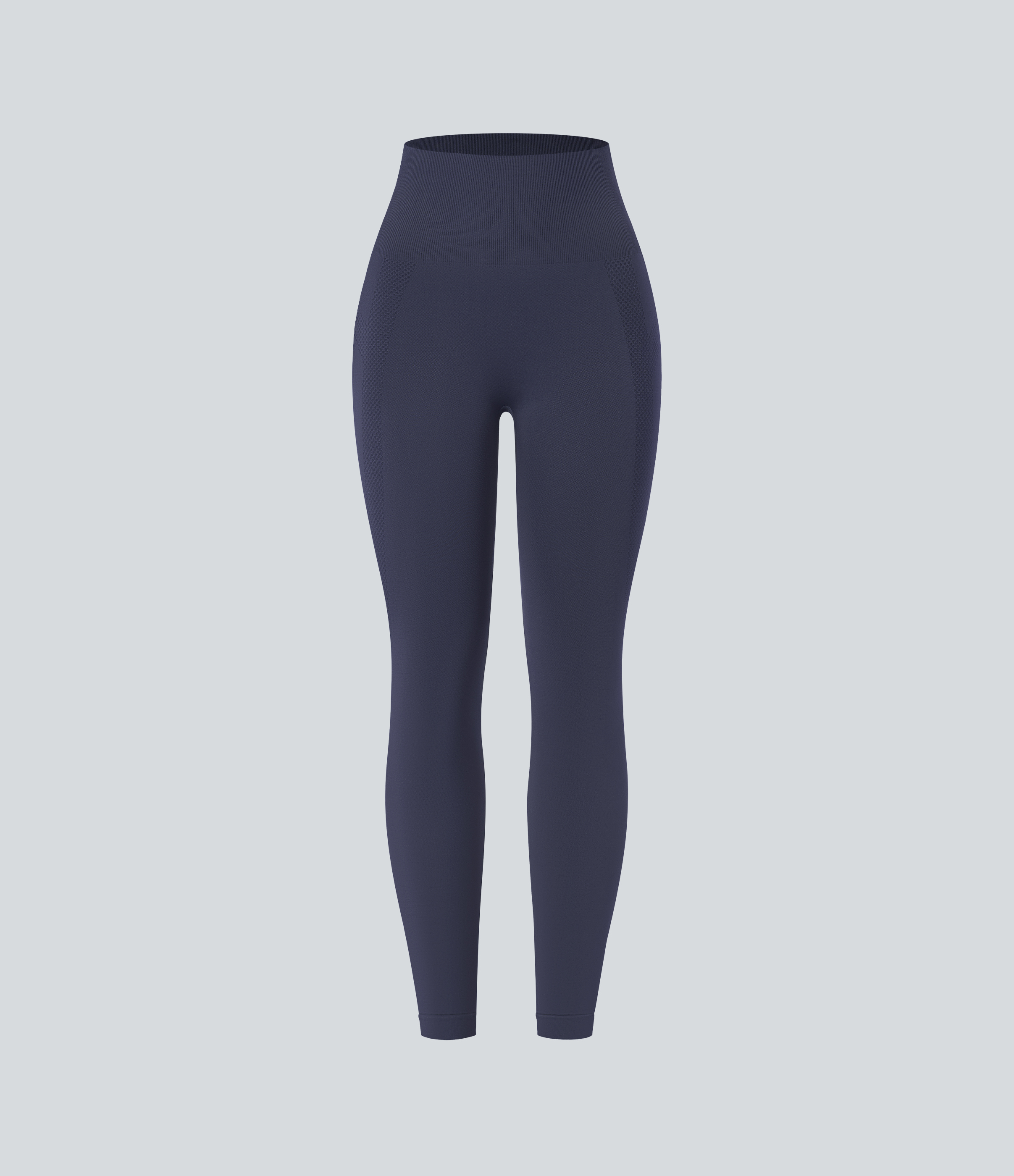 Halara Seamless Flow High Waisted Ruched 7/8 Yoga Leggings  - Peacoat - XS(7/8) gym leggings leggings with pockets leggings with butt lift 