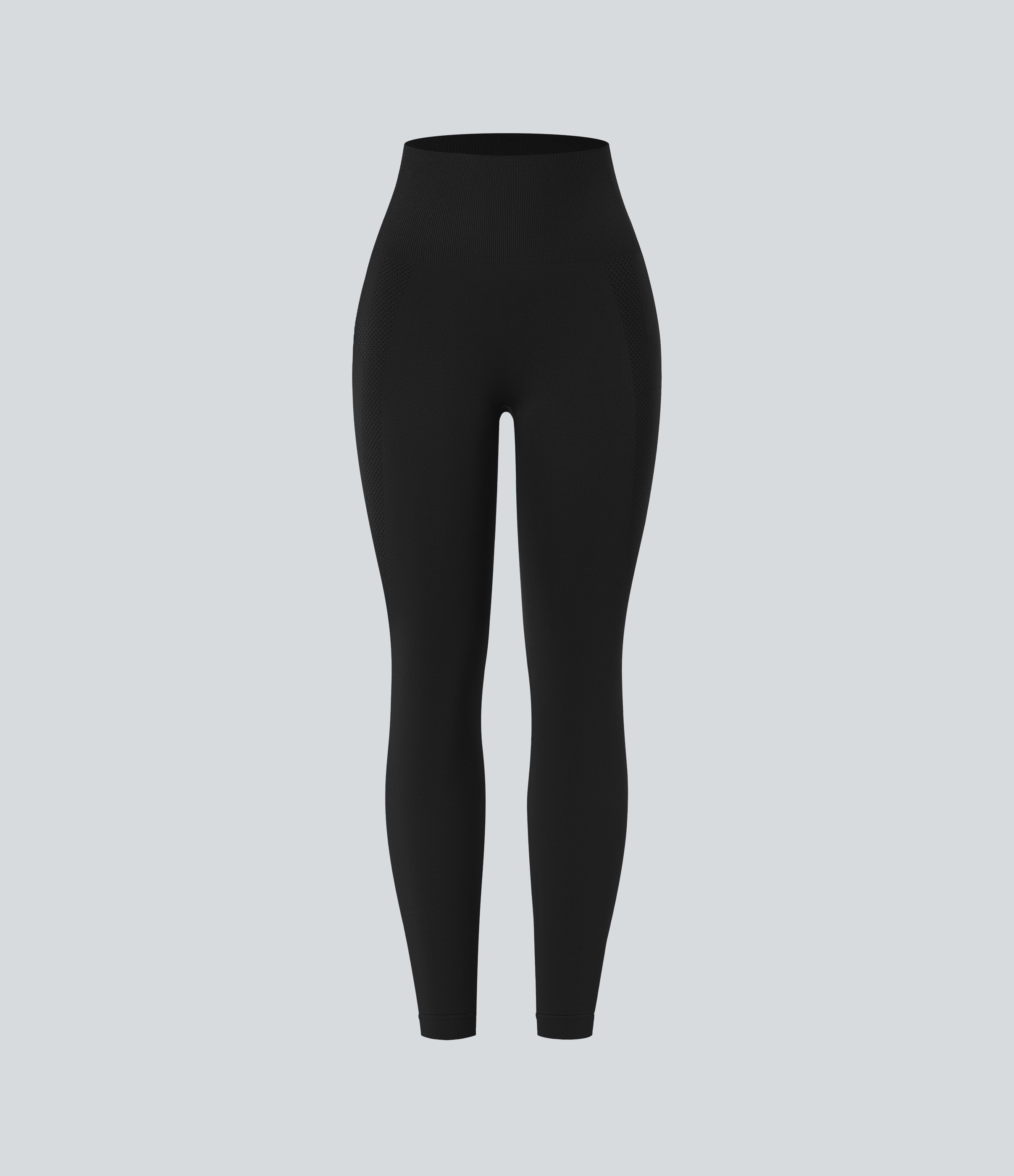 Halara Seamless Flow High Waisted Ruched 7/8 Yoga Leggings  - Black - M(7/8) gym leggings leggings with pockets leggings with butt lift 