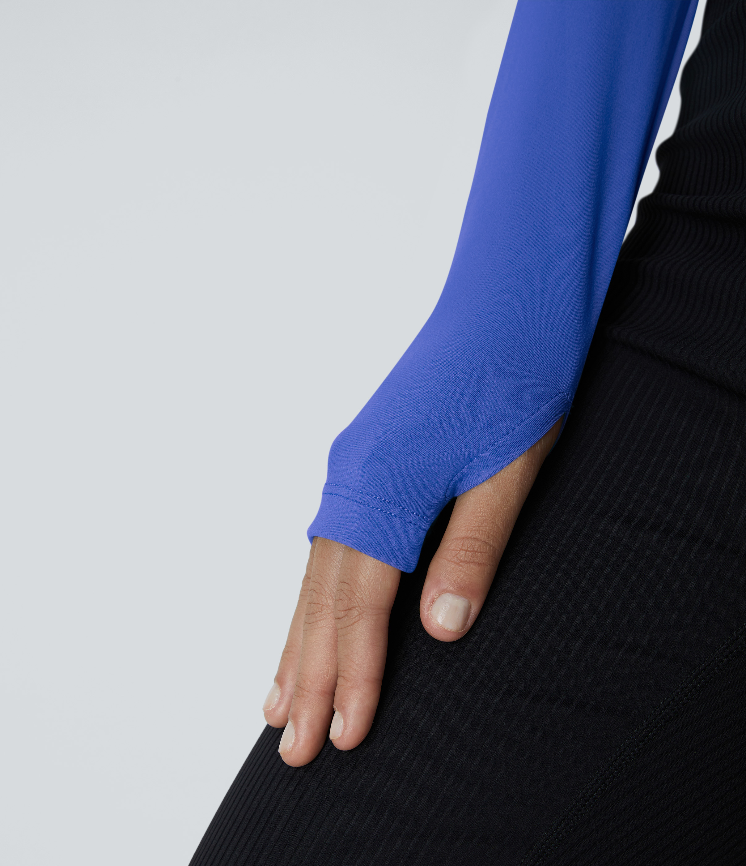 Halara Cloudfulв„ў Fabric Long Sleeve Thumb Hole Cropped Yoga Sports Top  - Lotus Blue - L 