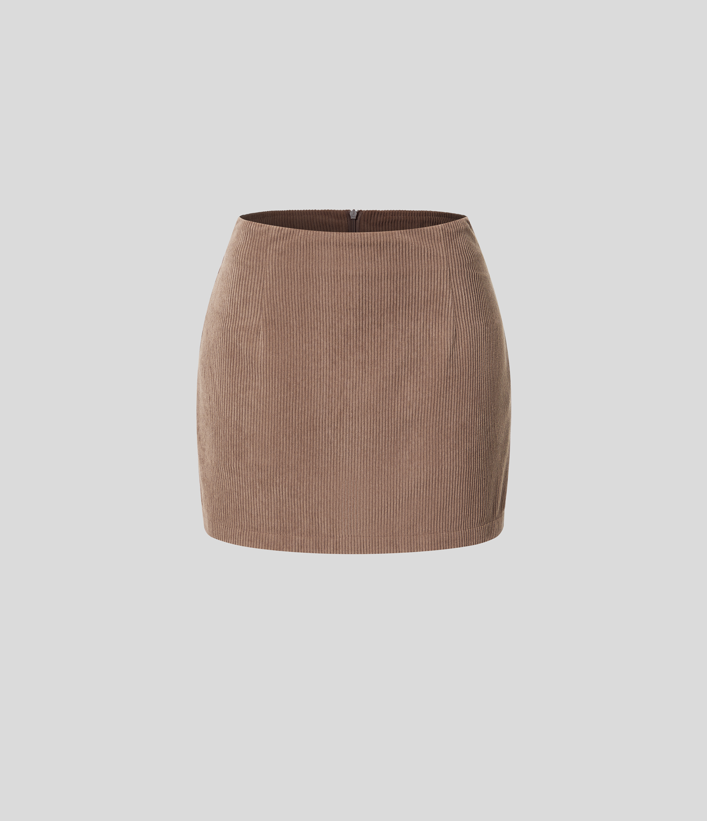 Halara High Waisted Invisible Zipper 2-in-1 A Line Mini Corduroy Casual Skirt  - Cocoa Brown - XS(regular) 