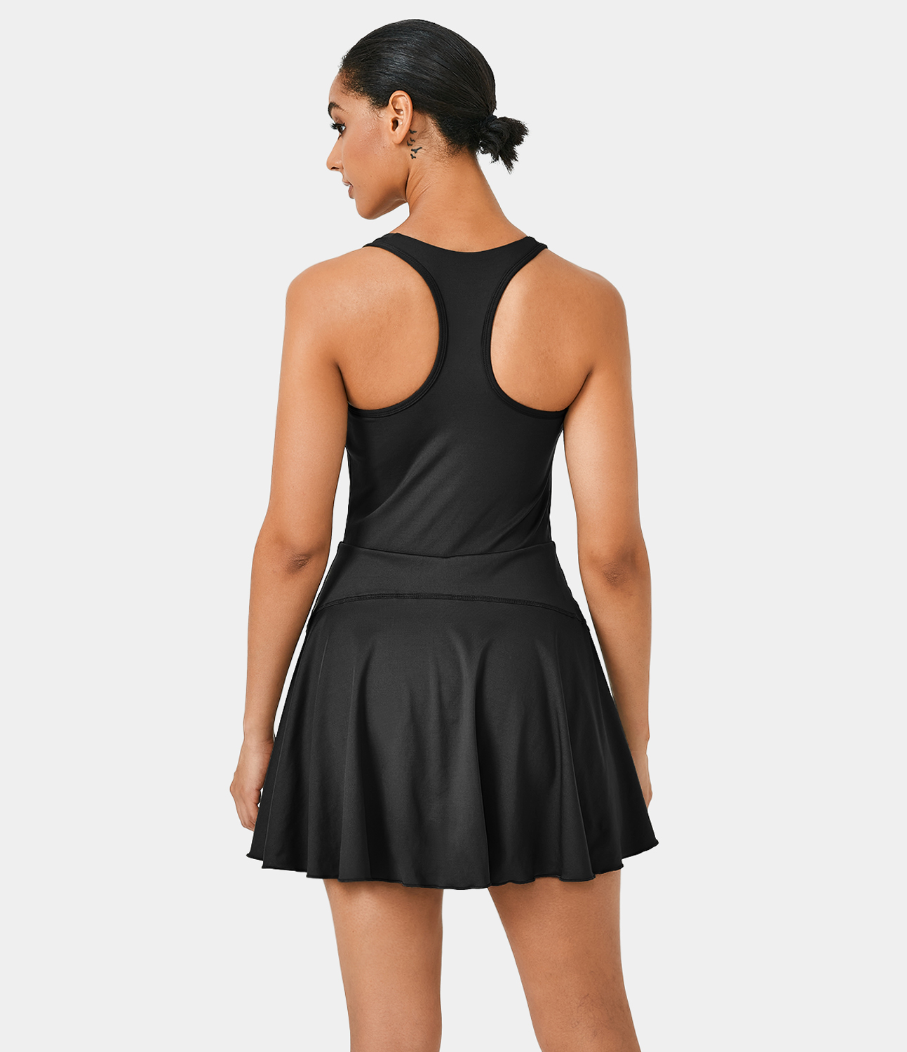 Women's Half Zip 2in1 Side Pocket Racerback Tennis Dress HALARA