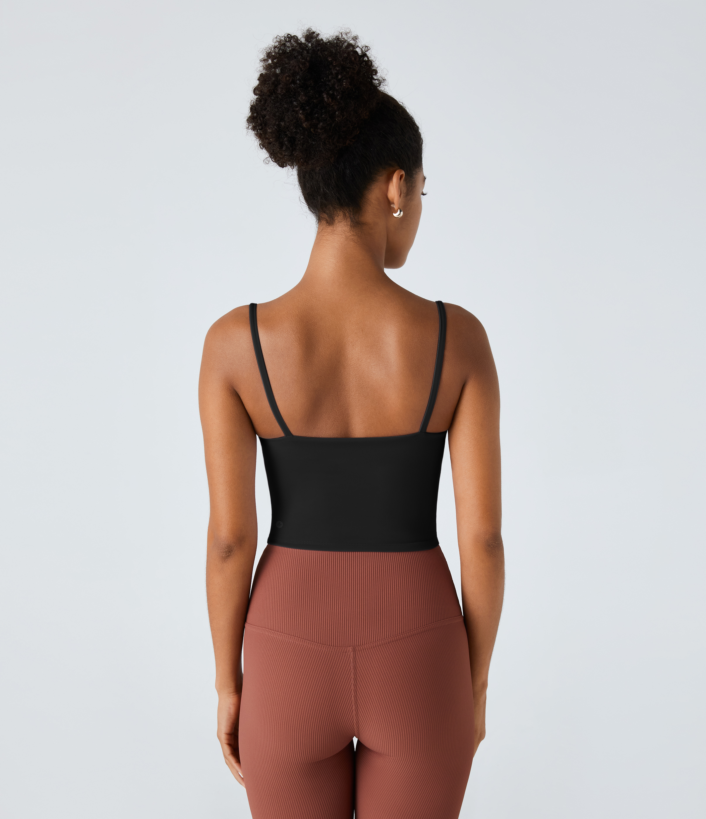 Halara Softlyzeroв„ў Airy Backless Corset Curved Hem Cropped Cool Touch Yoga Tank Top-UPF50+ Tank Top - Black - XS golf tops halter top 