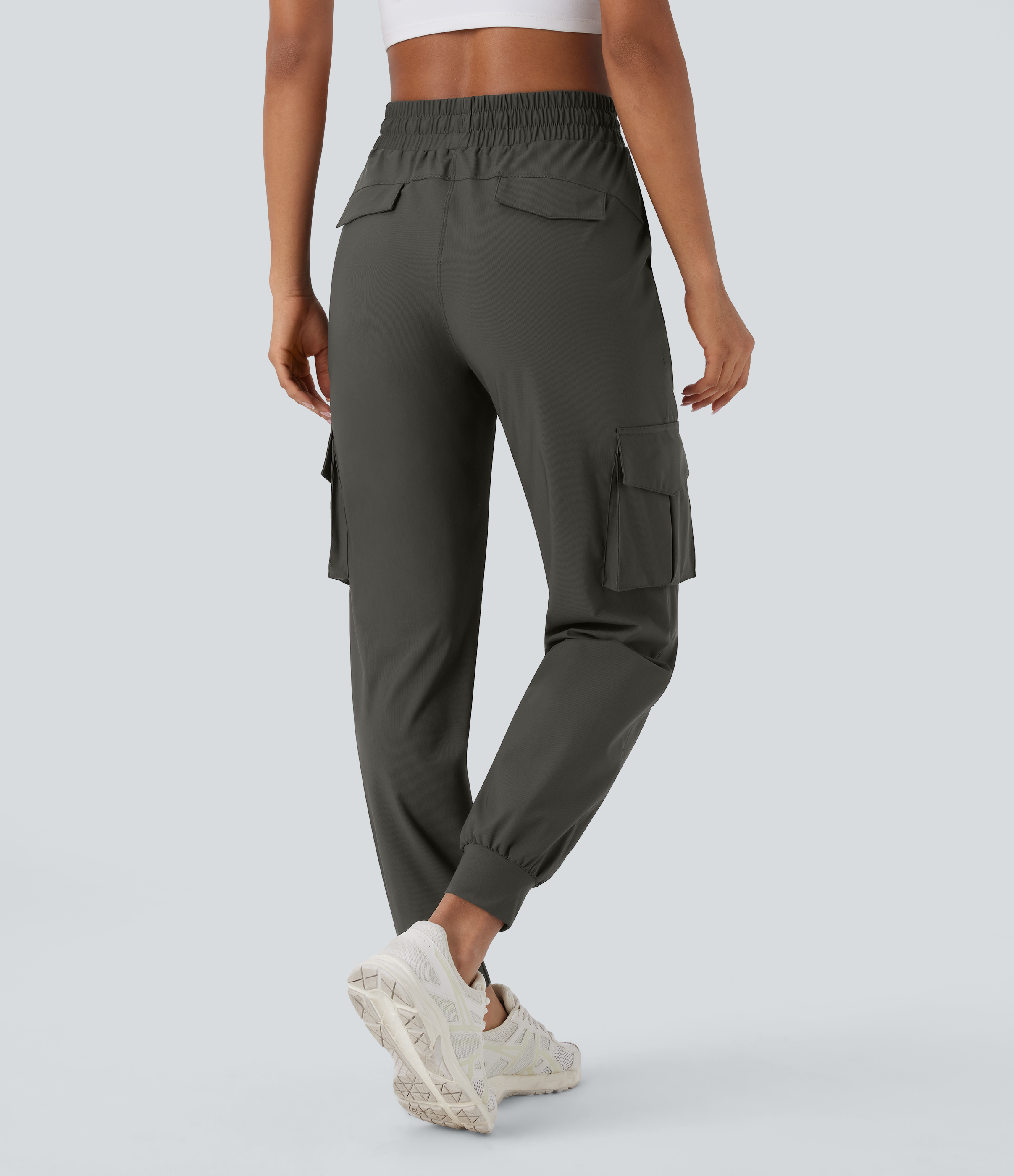 Halara High Waisted Drawstring Multiple Pockets Dance Cargo Joggers  - Forest Night - XL(regular) 