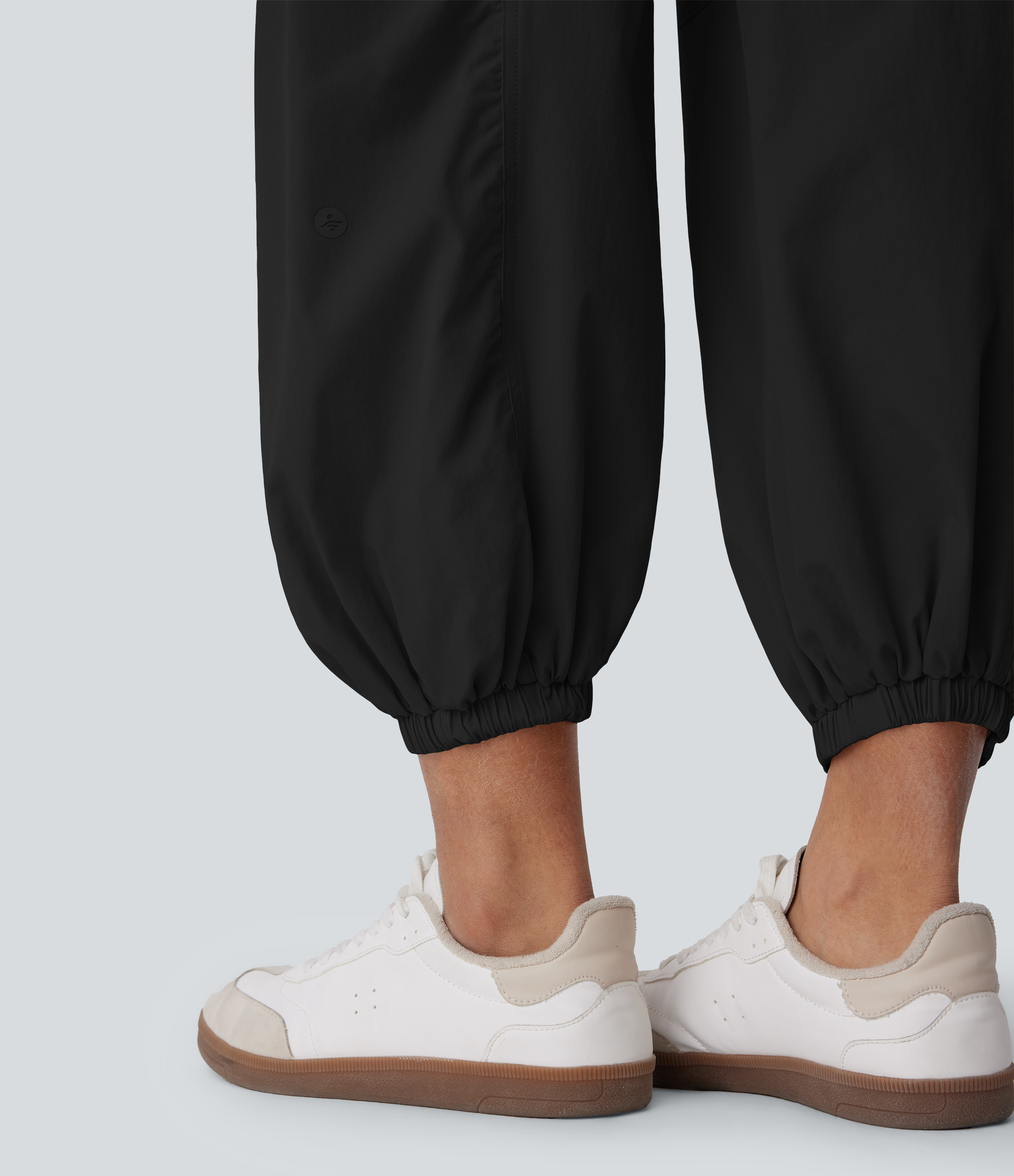 Halara Mid Low Rise Drawstring Multiple Pockets Casual Cargo Joggers  - Black - XL(regular) 