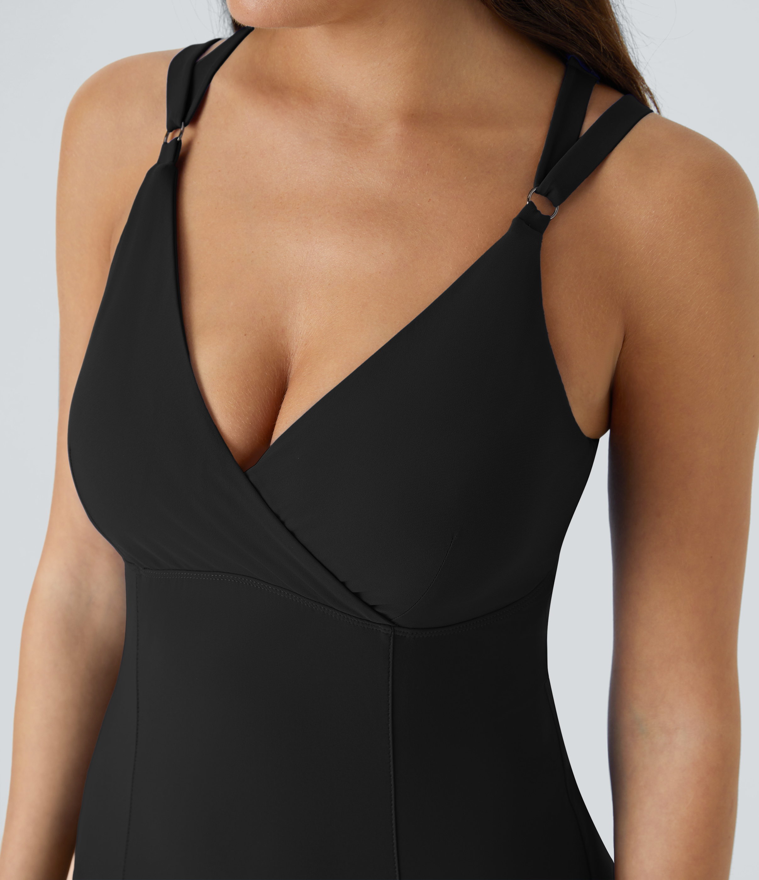 Halara Adjustable Strap Backless Cut Out Mini Tennis Active Dress Workout Dress - Black - M 