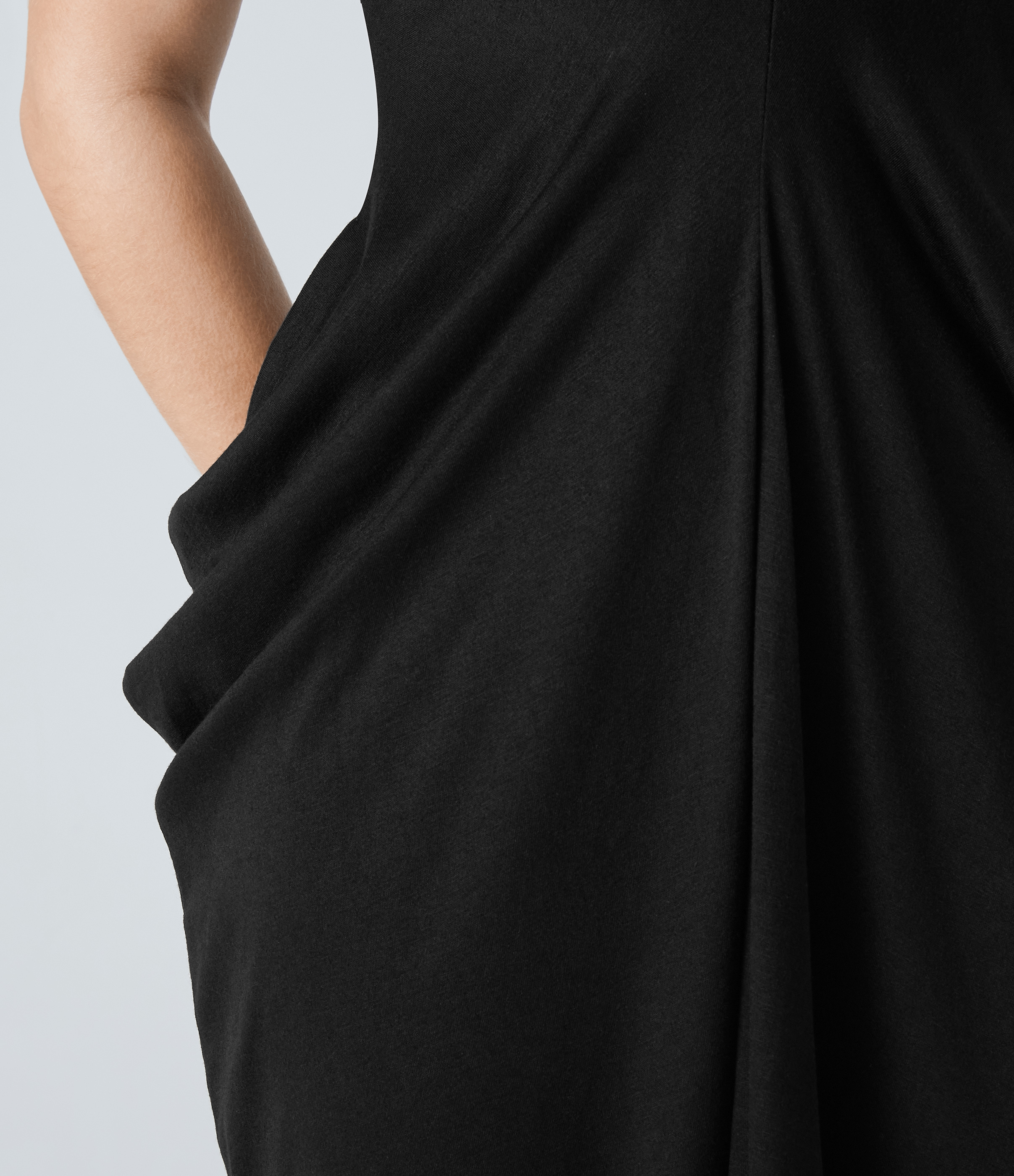 Halara Deep V Neck Backless Racerback Stacked Ruched Maxi Casual Dress Casual Dress - Black - XS slip dress beach dress ruched dress 