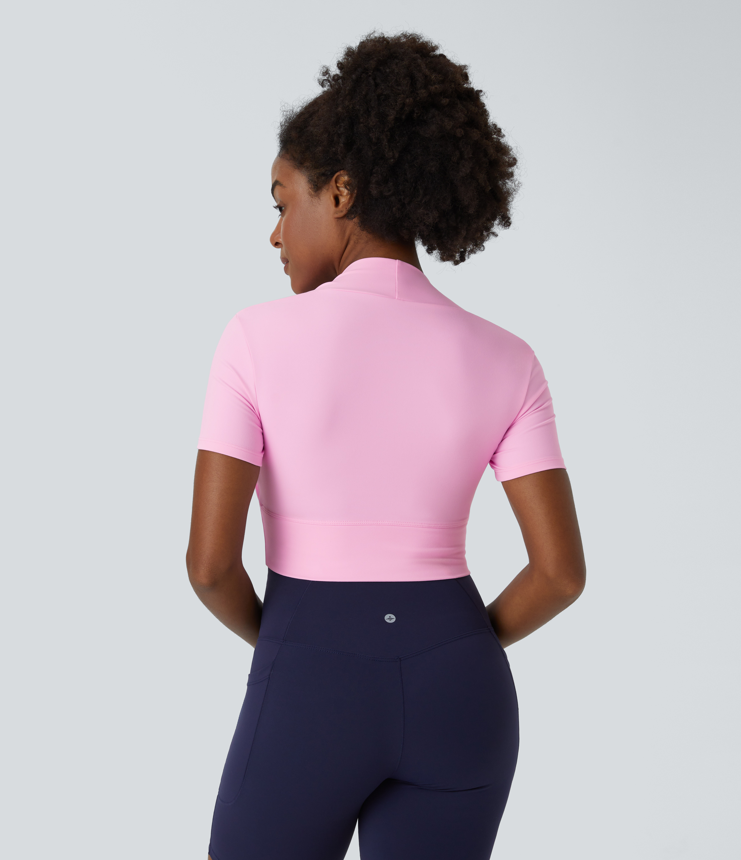 Halara Cloudfulв„ў Fabric Short Sleeve 2-in-1 Cropped Yoga Sports Top  - Nosegay - M 