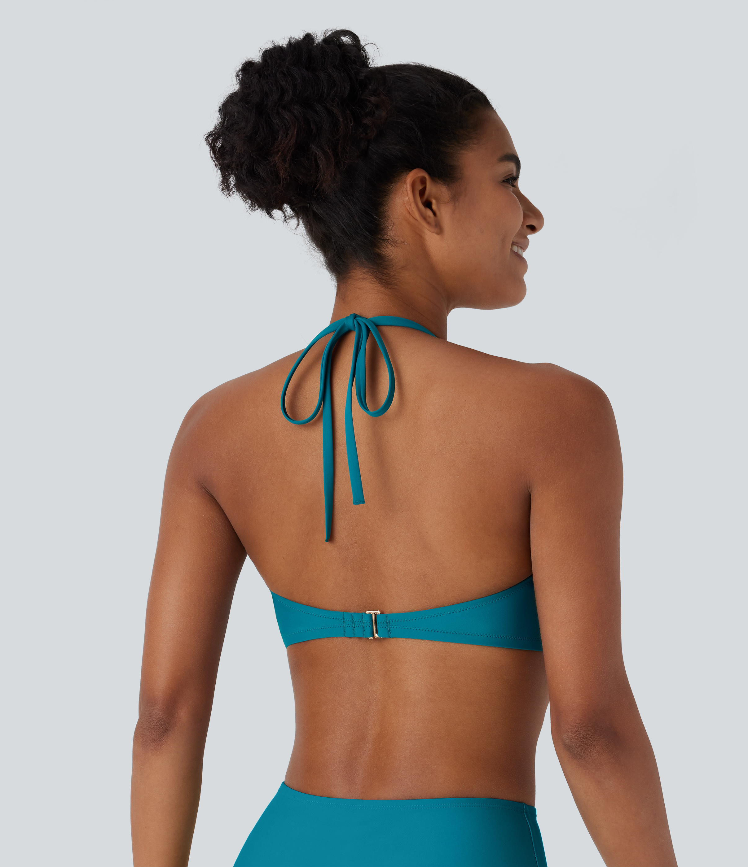 Deep Lake Traje baño bikini sin espalda tirante ajustable extraíble / 2