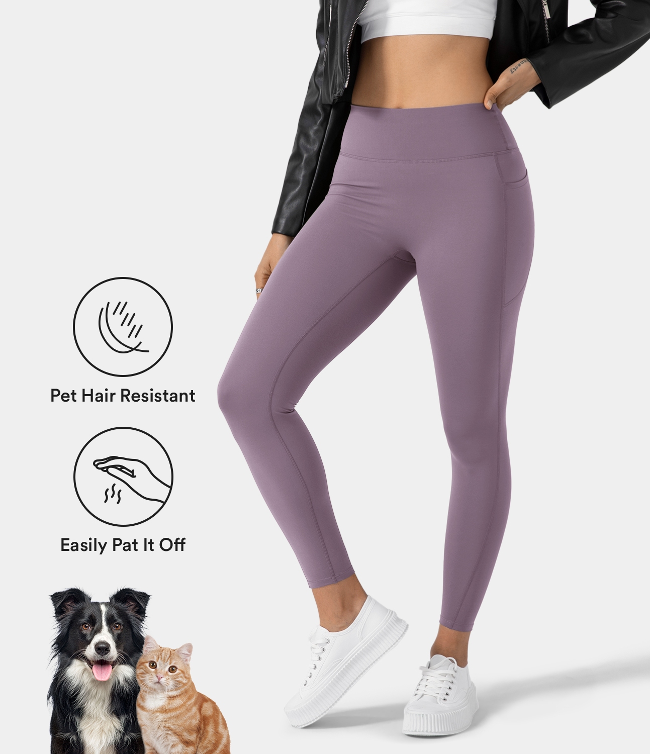 Women’s Patitoff® Pet Hair Resistant High Waisted Side Pocket Leggings