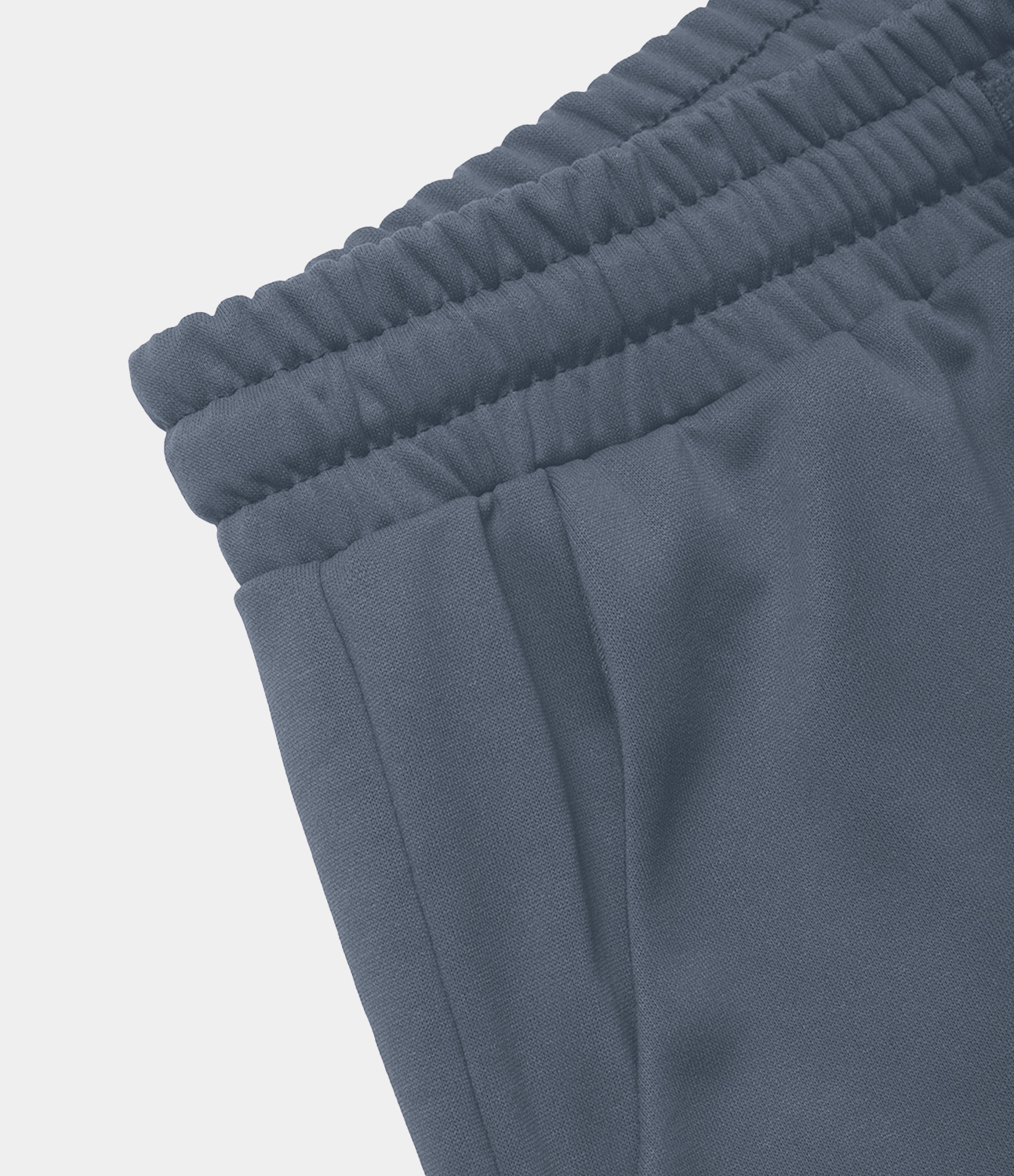 Halara High Waisted Drawstring Side Pocket Plain Casual Cotton Sweatpants  - Misty Gray Blue - L 