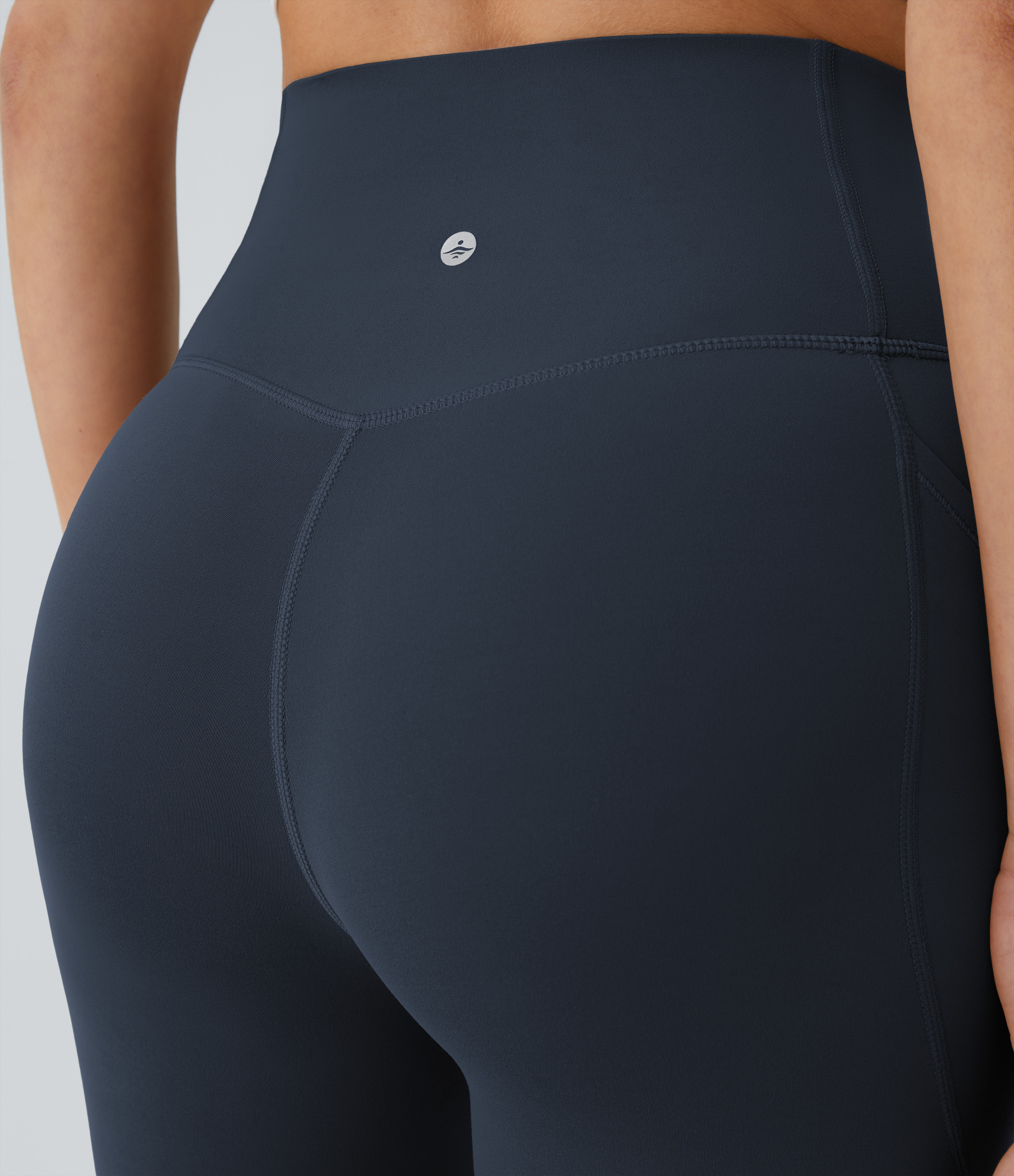 Halara High Waisted Side Pocket Shaping Training Capri Leggings  - Carbon - M gym leggings leggings with pockets leggings with butt lift 