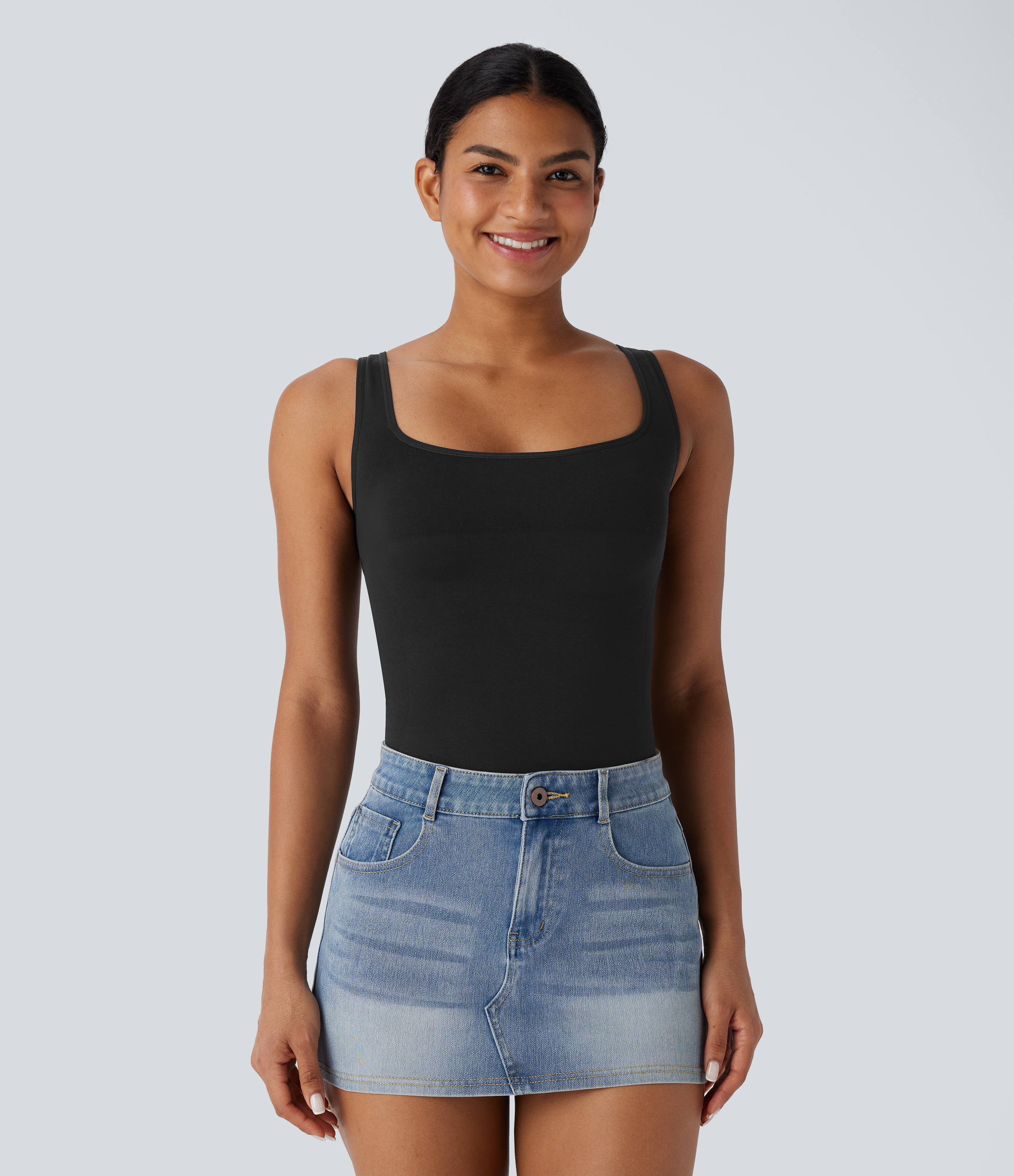 OneForm Seamless Flow Square Neck Lounge Shapewear Tank Top