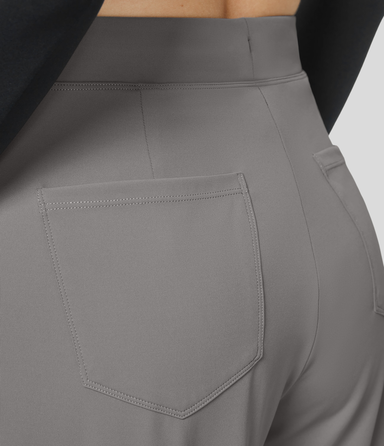 Halara High Waisted Drawstring Multiple Pockets Plicated Wide Leg Yoga Pants  - Steeple Gray - XS(regular) 