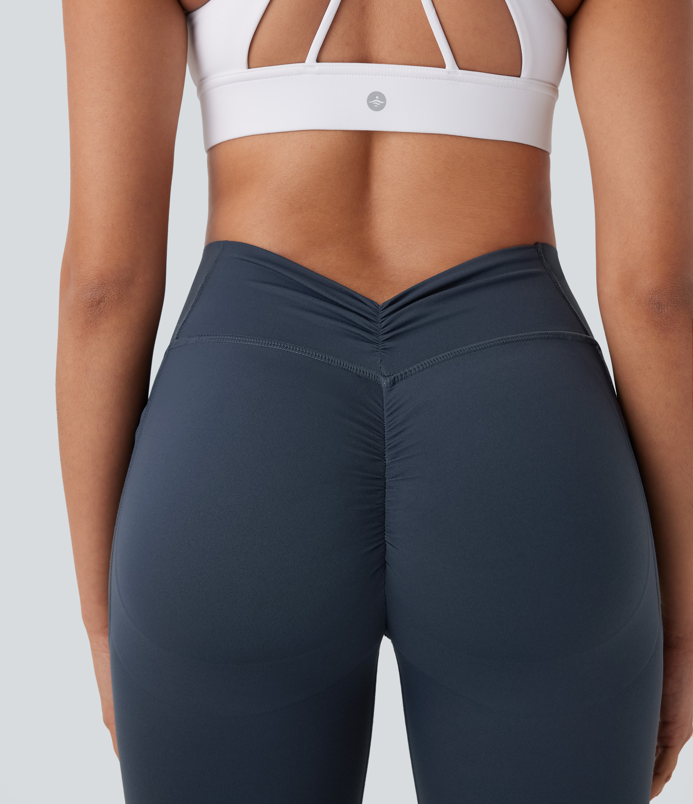 Halara Halara UltraSculptв„ў SoCinched High Waisted Tummy Control Butt Lifting Ruched Side Pocket Shaping Yoga Leggings  - Carbon - XL(7/8) 