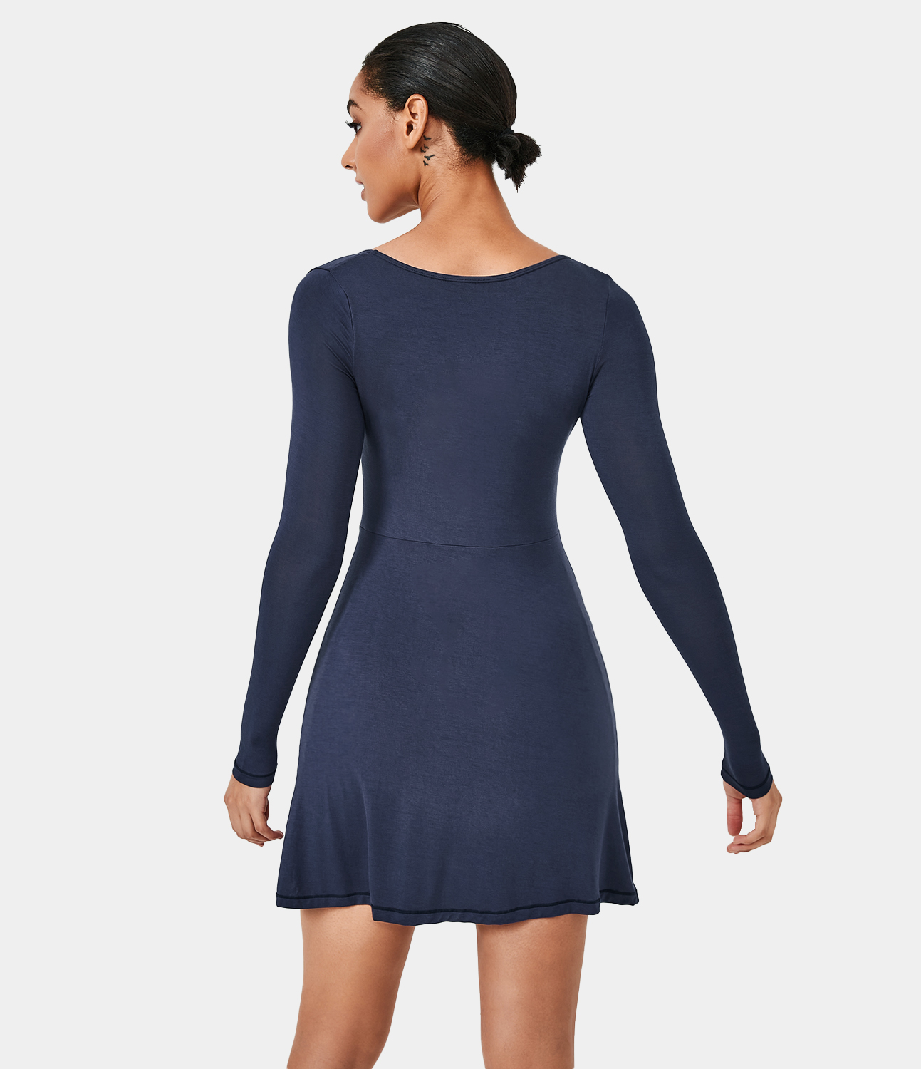 Women's Tie Front 2-in-1 Side Pocket Sports Dress - HALARA