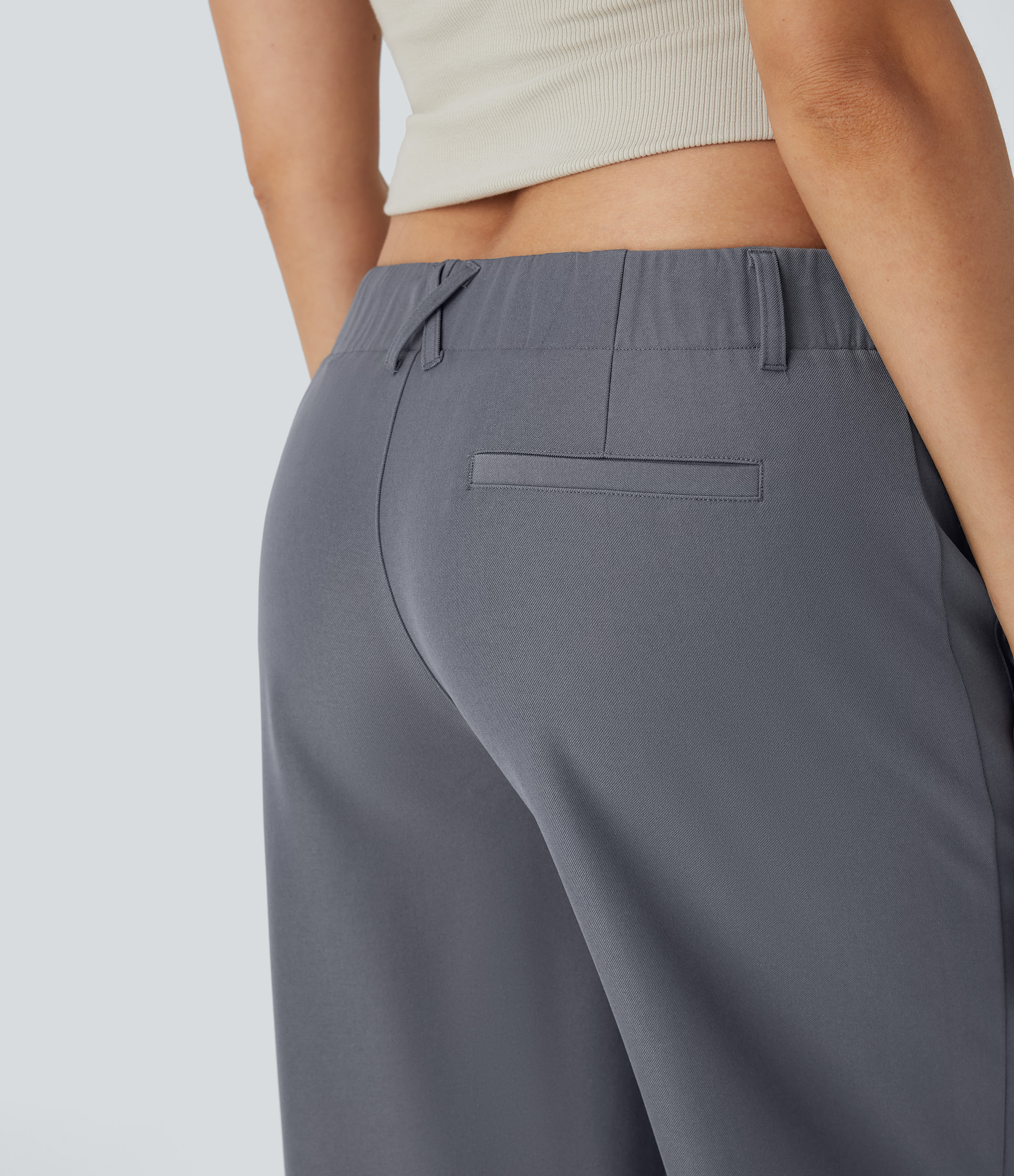 Halara Low Rise Side Pocket Straight Leg Casual Pants  - Poppy Seed - XS(regular) sweatpants jogger pants stacked sweatpants cargo joggers 